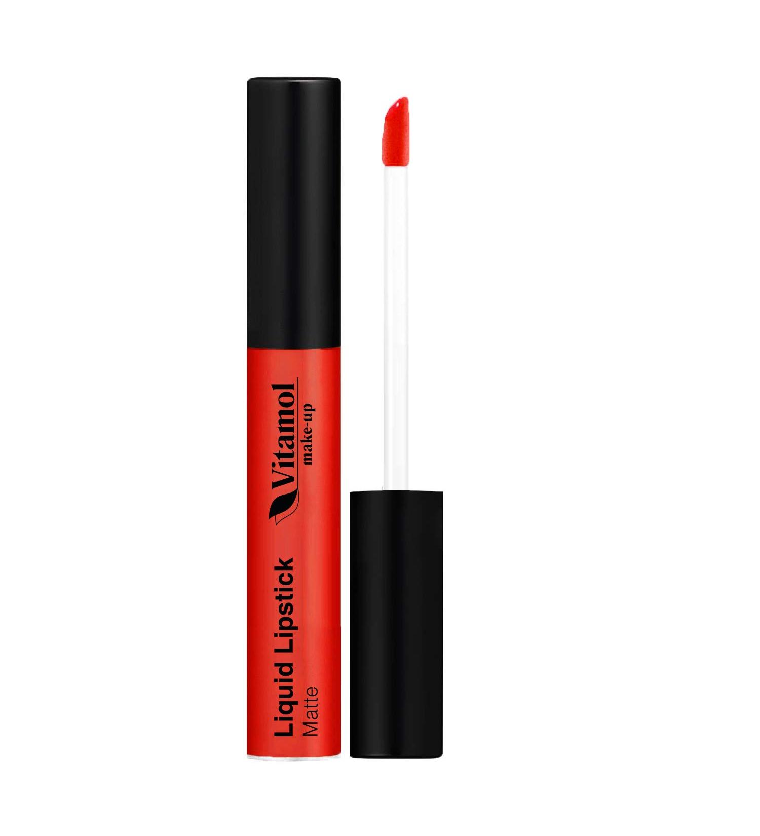  Vitamol Vitamol Liquid Lipstick for face makeup 6 ML matte anti-shine and transfer-proof effect (02 - raspberry) - Buy Online on GoSupps.com