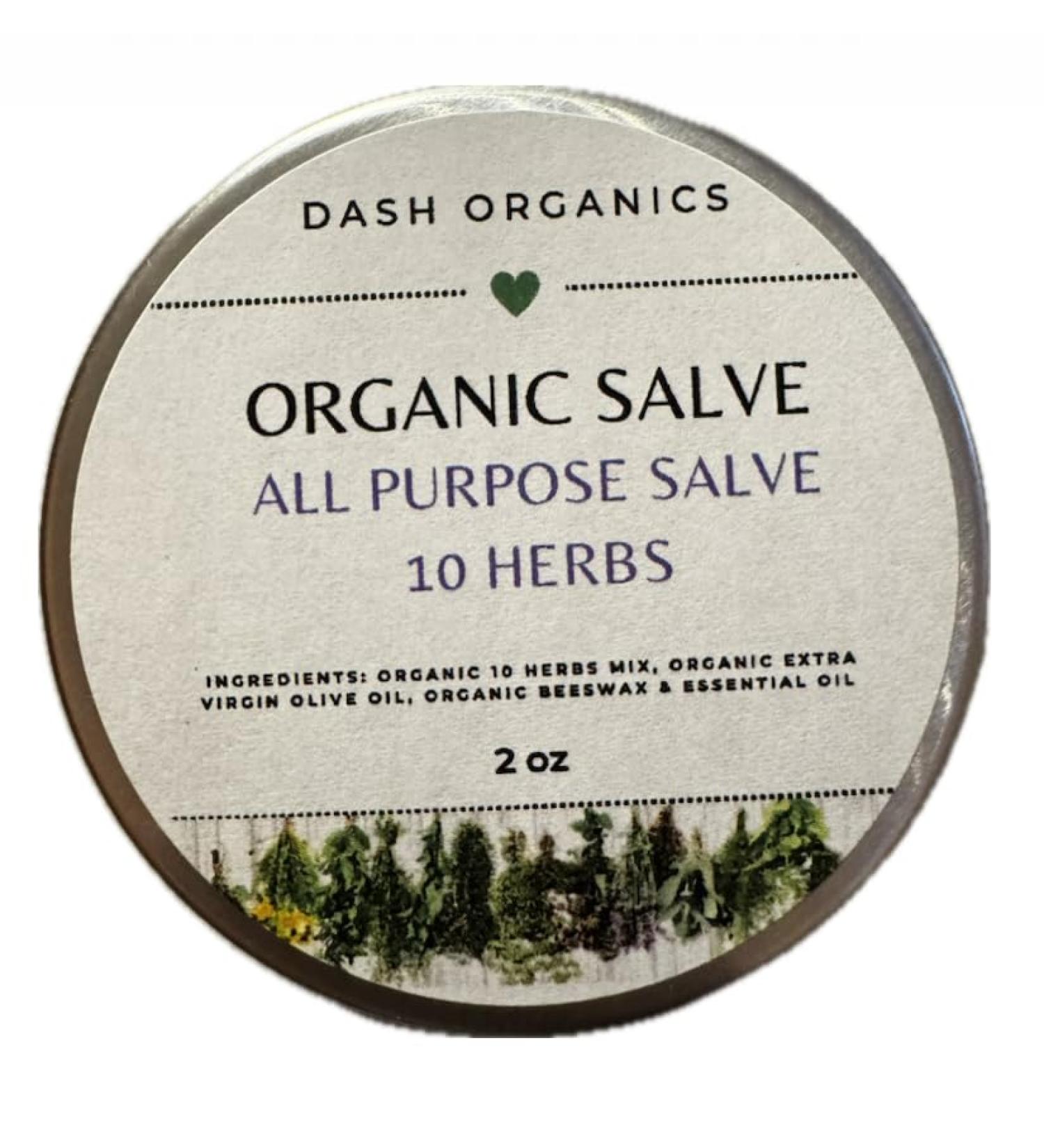 Organic Herbal Mix Salve - Natural Balm with Turmeric Cayenne Arnica Alternative - 2oz