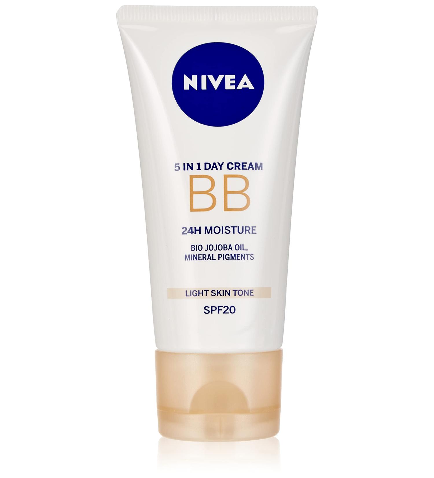  NIVEA Nivea BB Cream Light 5-in-1 Moisturiser with Organic Jojoba Oil and Minerals - 24 Hour Effectiveness - SPF 20 - 3 Bottles - Buy Online on GoSupps.com