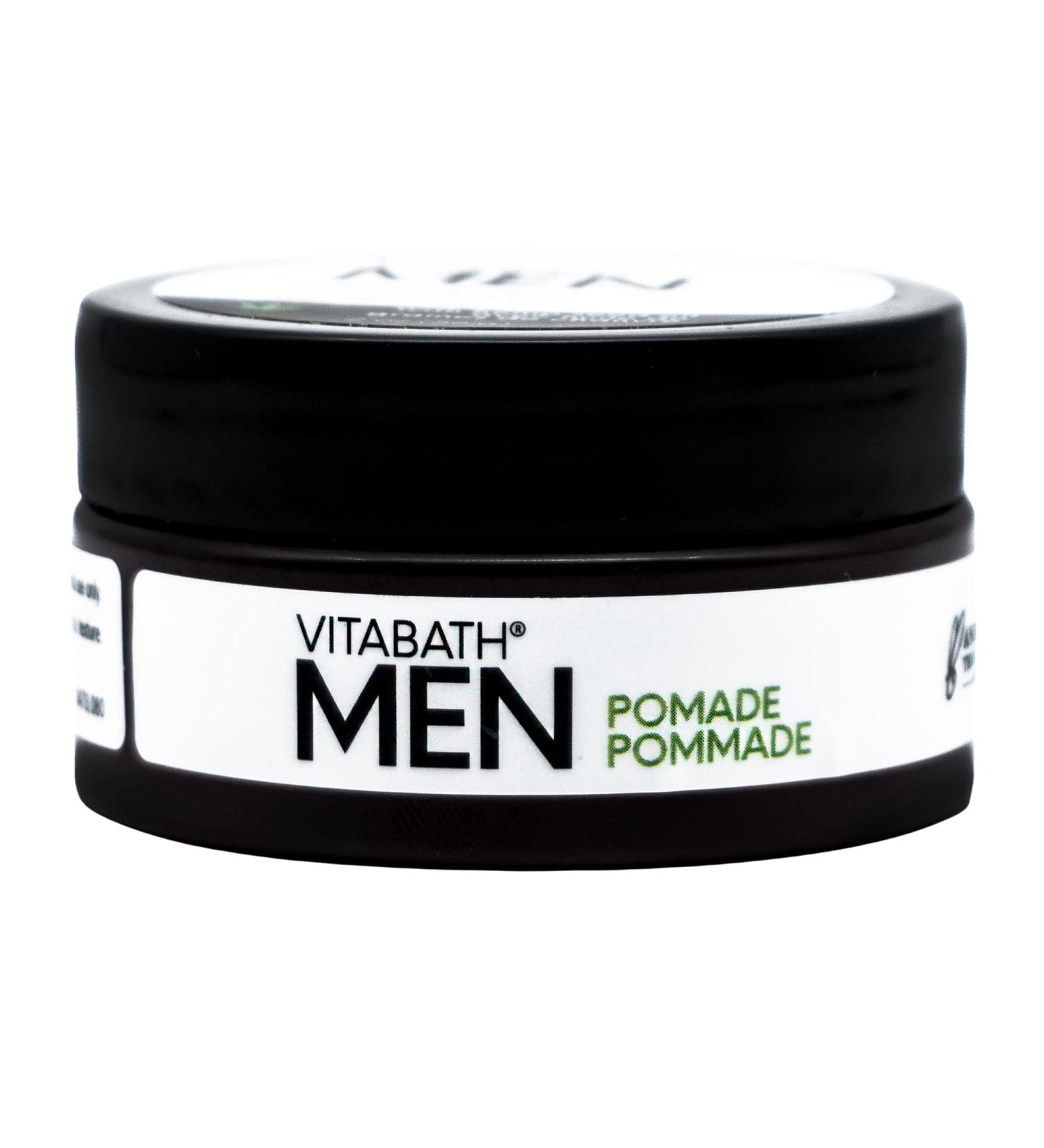 Vitabath Men's Pomade - Medium Hold with Hemp & Beeswax | Natural Hair Styling for Men - Lime & Cedarleaf Scent - 2 oz - Buy Online on GoSupps.com