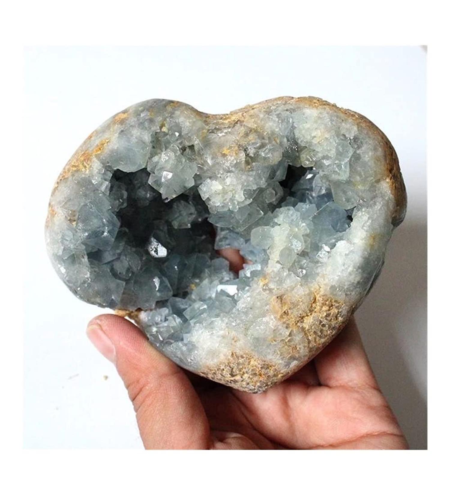 Large Size Natural Blue Kyanite Stone Geode Cluster Cyanite Crystal Heart Home Goods 1pc - Buy Online on GoSupps.com