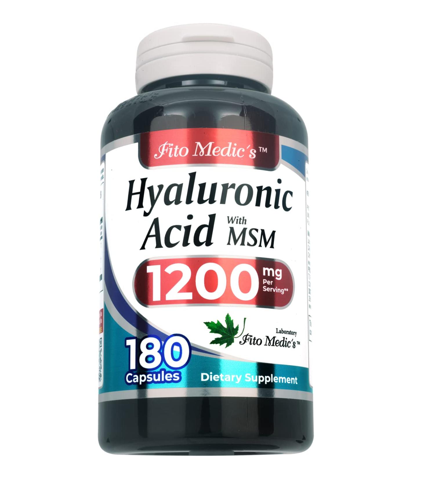 FITO MEDIC S Lab Hyaluronic Acid Capsules - 1200 mg 180 Capsules for Skin Hydration Joint Support & Antioxidant - Ultra High Absorption International Shipping Available - Buy Online on GoSupps.com