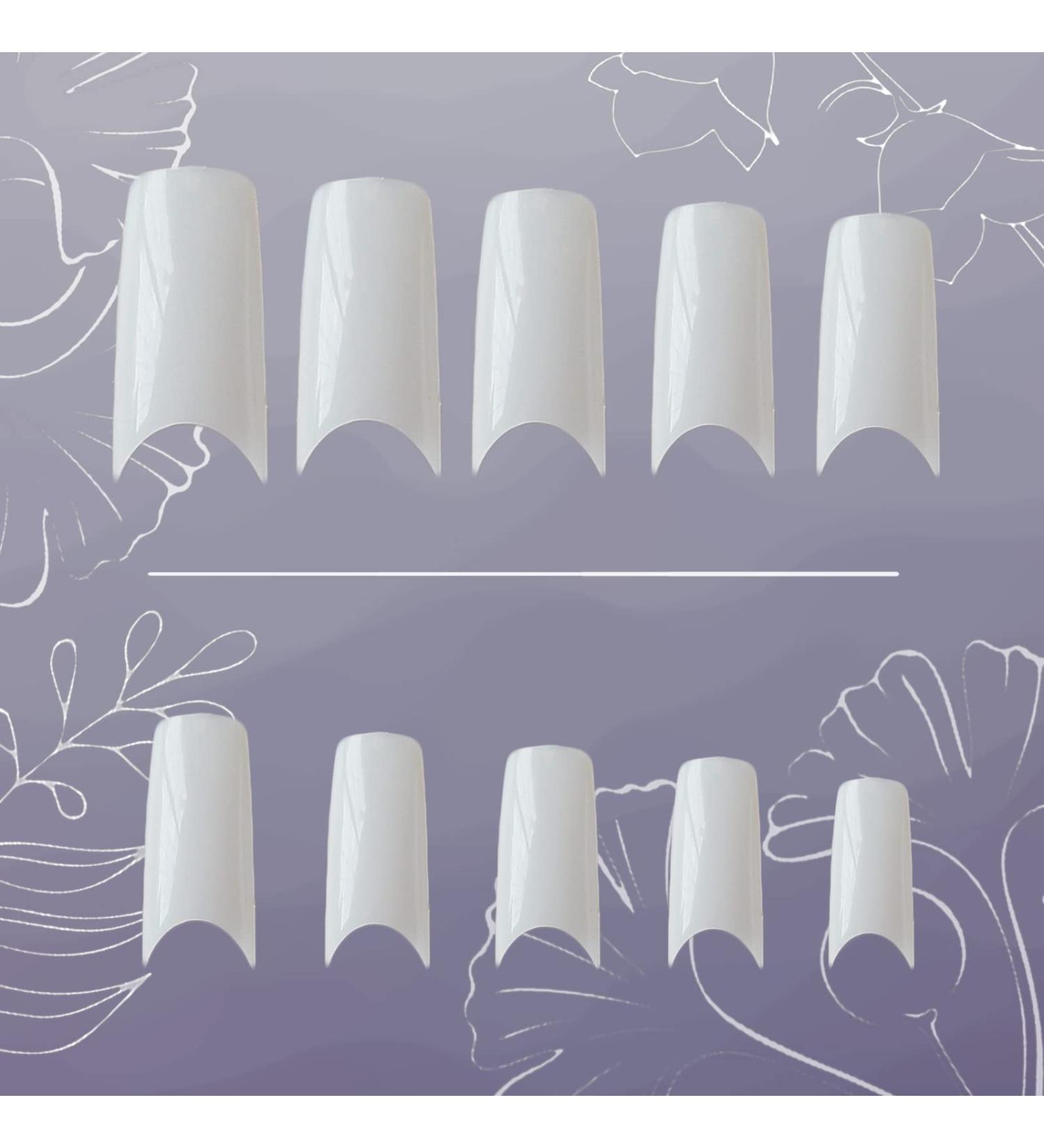 YAWALL French Nail Tips 500 PCS White Half Cover False Nails - DIY Finger Extension - Buy Online on GoSupps.com