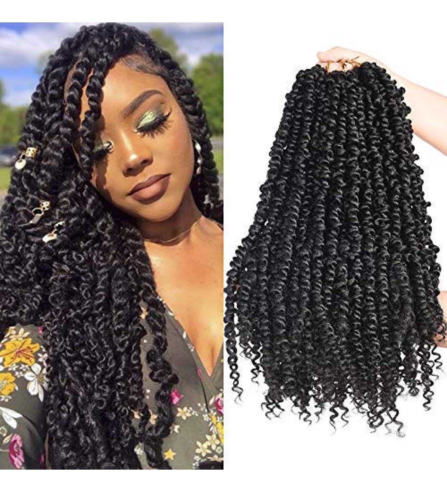 Silike 6 Packs Passion Twist Crochet Hair for Black Women â€“ 18 Inch Pre-Twisted Braiding Hair (1B) - Buy Online on GoSupps.com