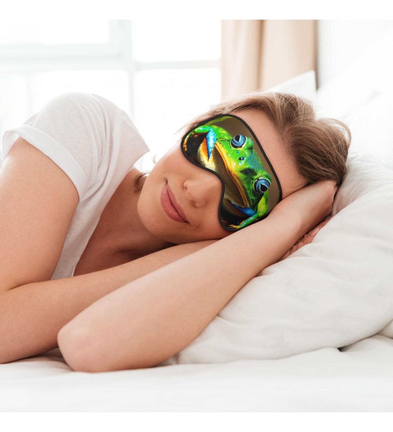 Buy Cute Frog Print Sleep Eye Mask | Soft Eye Cover for Sleeping & Travel - Perfect for Women & Men - Buy Online on GoSupps.com