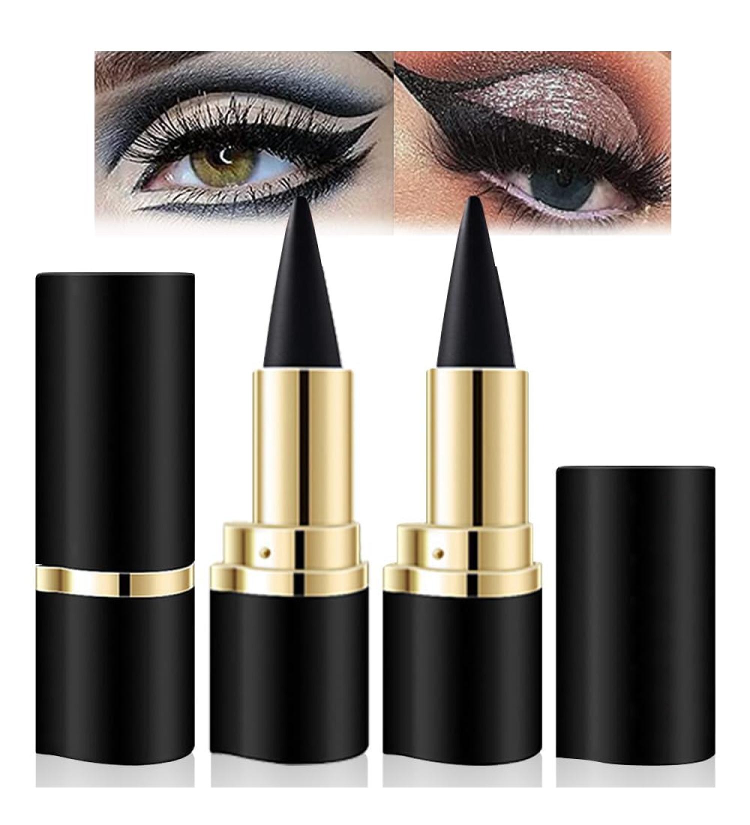 Wekuw 2 pieces eyeliner waterproof kajal marker black quickdrying wiperesistant gel eyeliner eyeliner eyeliner makeup for the ideal eyeliner a daily long - Buy Online on GoSupps.com