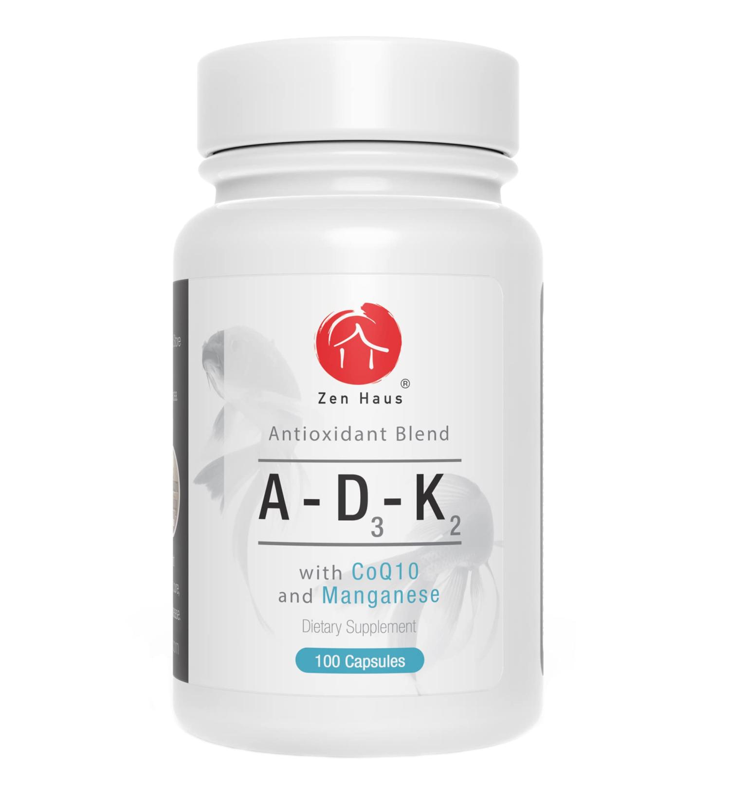 Zen Haus ADK Vitamin Supplement with Network Antioxidants for Vision, Strong Bones & Immune Support - Buy Online on GoSupps.com