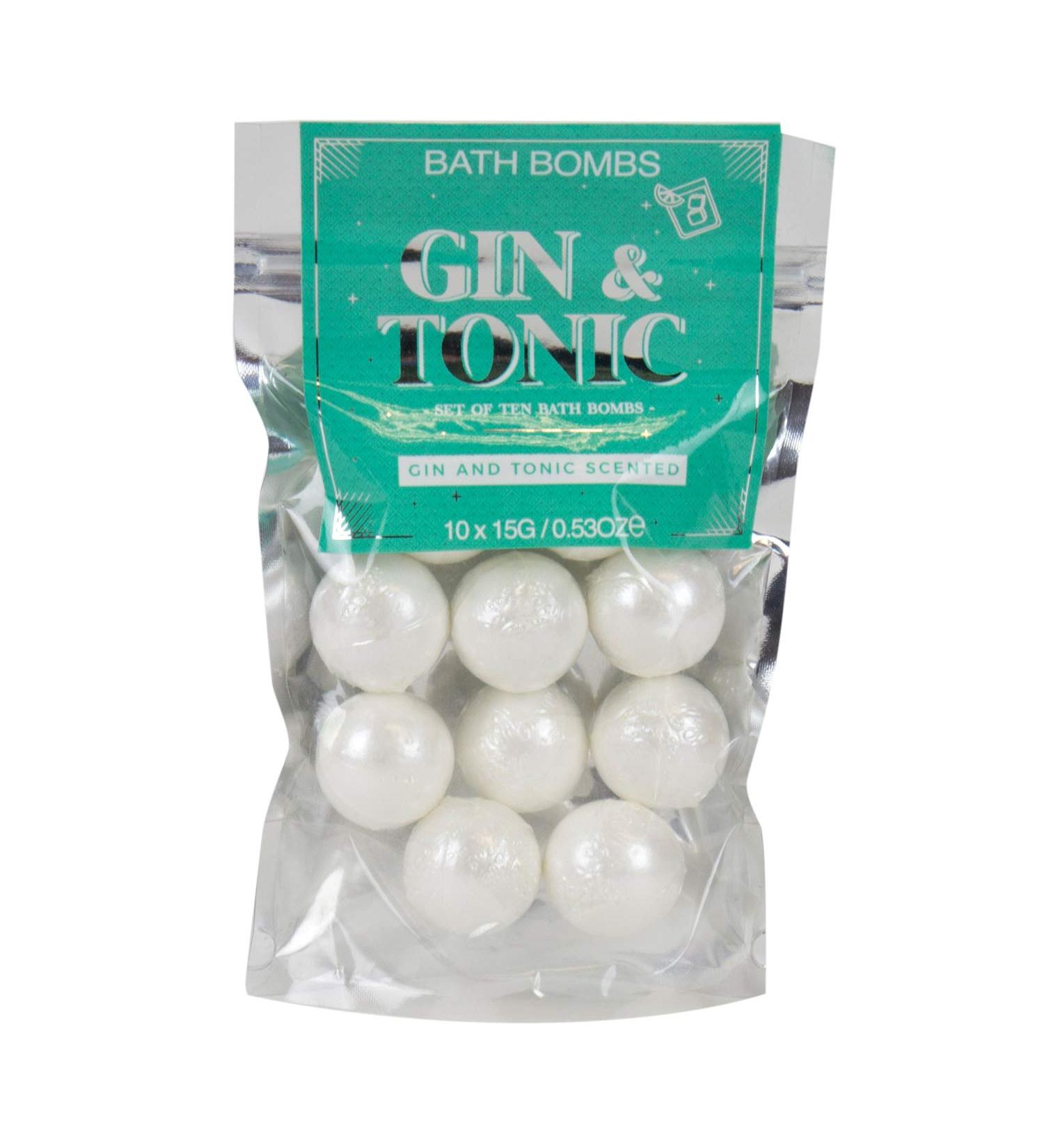 Buy Gin and Tonic Bath Bombs - Silver 10 Bath Bombs per Bag | International Shipping Available - Buy Online on GoSupps.com