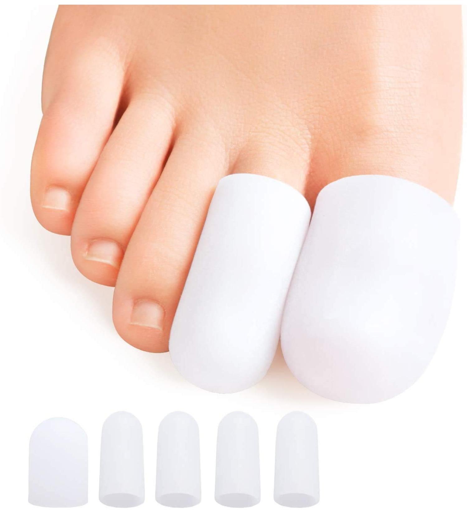 Pedimend Soft Silicone Gel Toe & Finger Caps (5PAIR) - Corn, Blisters, Ingrown Nails Relief - Foot & Hand Gel Protectors - Buy Online on GoSupps.com