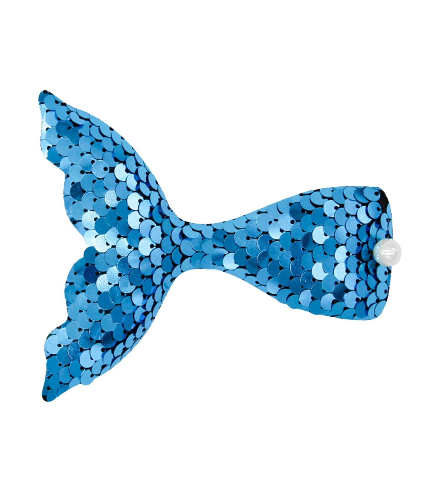 Handmade Mermaid Hair Clips for Girls - Non-Slip Sequins Styling Accessories in Blue - Buy Online on GoSupps.com