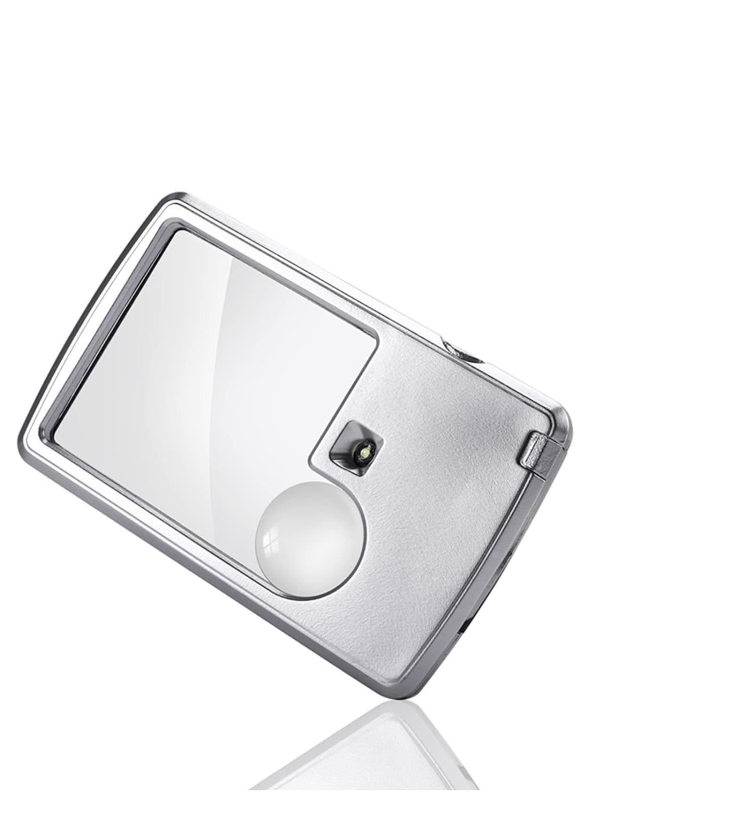 Premium 6X 3X Pocket Magnifying Glass with Light Small Lighted Magnifiers for Kids Seniors Reading Fine Prints Handheld Magnafining Glasses Magnify Glass with Protective Sleeve - Buy Online on GoSupps.com