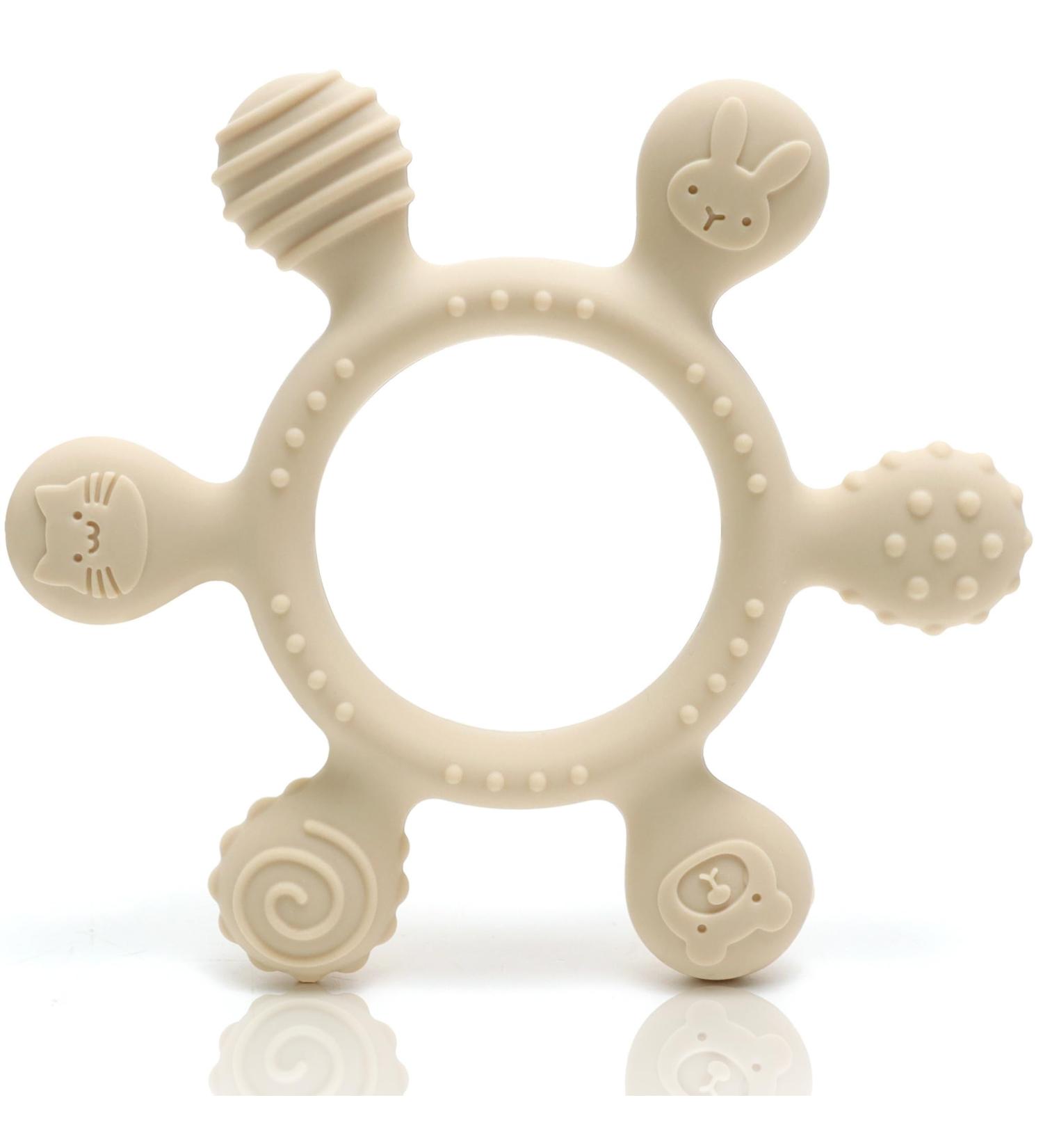 Caja Bei ring Baby | BPA-Free Silicone Teething & Grip Toy | Animal Motif Dental Aid for Infants - Buy Online on GoSupps.com