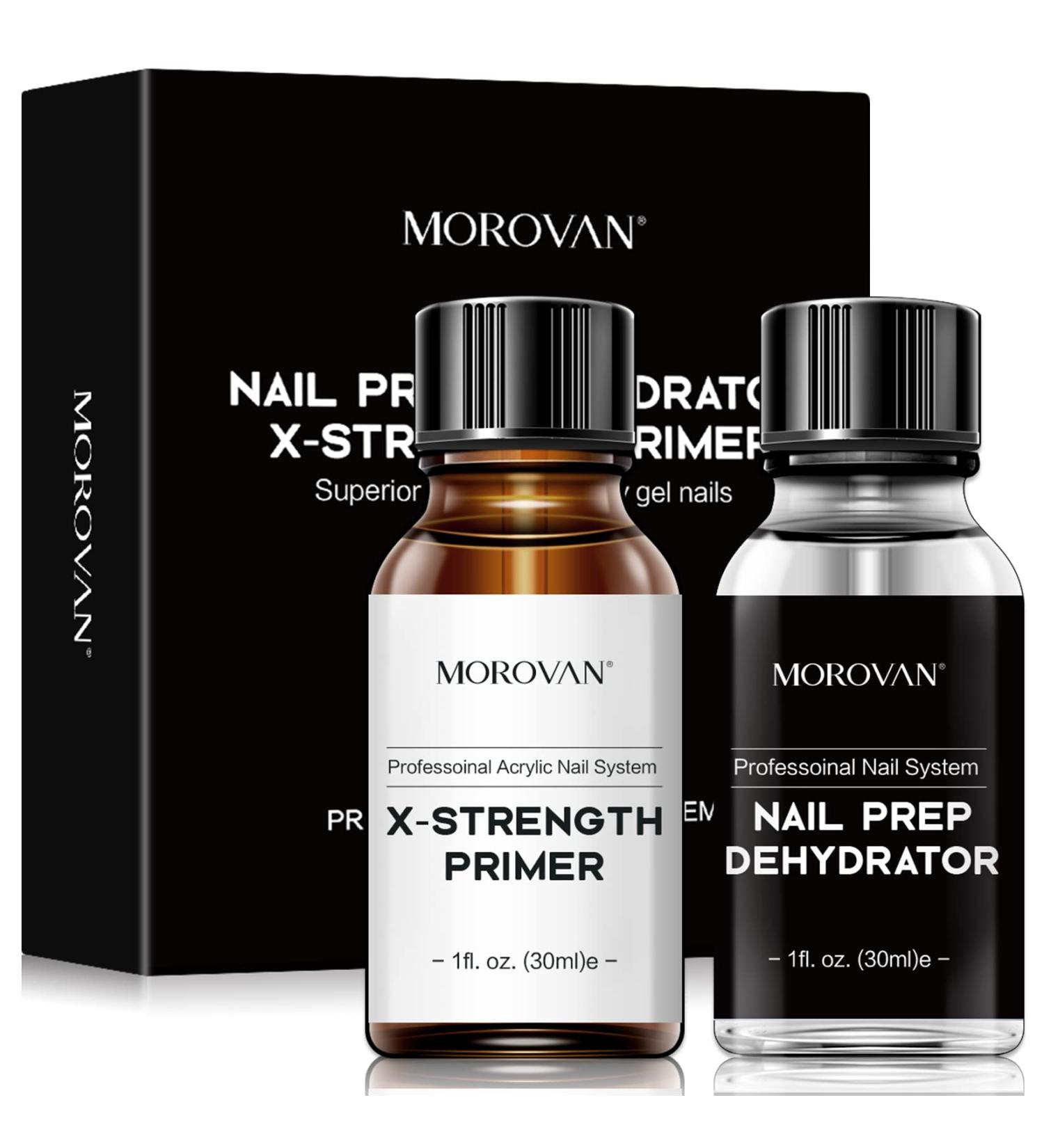 Morovan Acrylic Nail Primer & Dehydrator Set â€“ Professional 30ML Fast Air Dry | 2 Pack - Buy Online on GoSupps.com