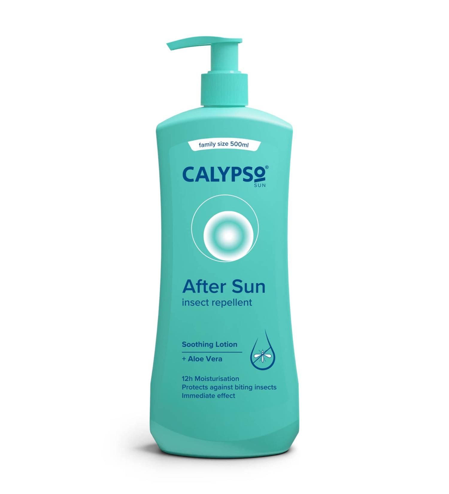 Calypso After Sun with Insect Repellent 500ml - Aftersun Lotion and Bug Repellent (Pack of 1) - Buy Online on GoSupps.com
