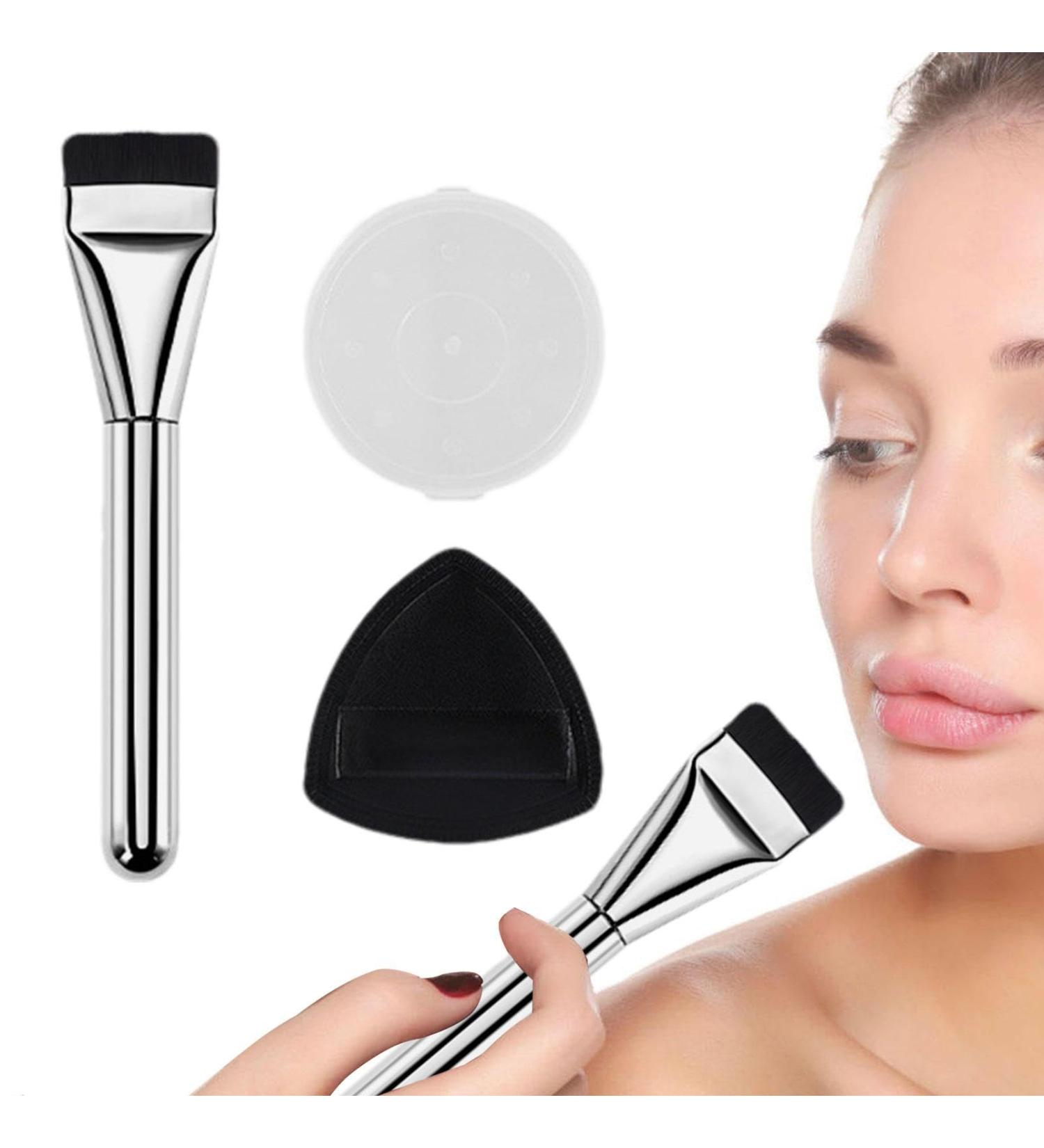 Ultra Thin Foundation Brush - Makeup Foundation Brush Set - Cream Concealer Sponges Puff and Thin Brushes for Women Makeup Gathering  - Buy Online on GoSupps.com