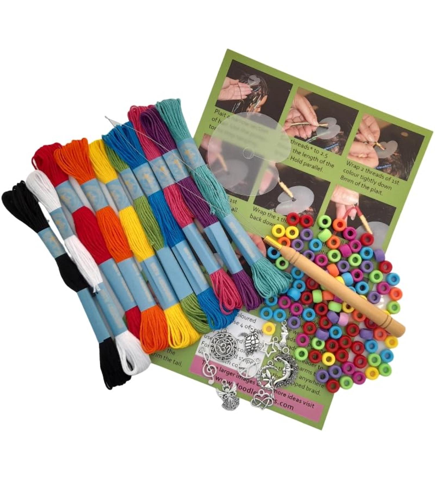Doodle Braids Hair Wrapping Kit - Girls Hair Accessories, Extensions & Styling Gifts for Festivals and Parties - DIY Hair Wraps Set - Buy Online on GoSupps.com