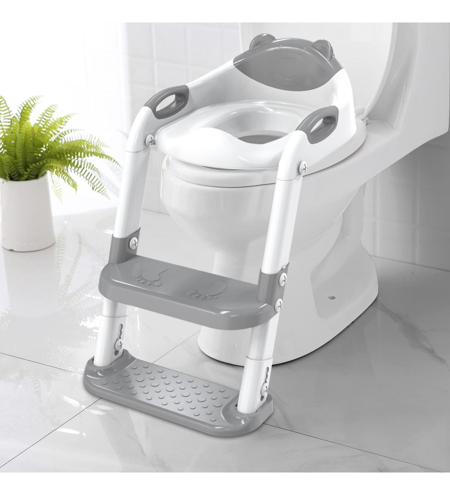SKYROKU Potty Training Seat with Step Stool Ladder  Toddler Potty Seat for Kids and Toddler Boys Girls  Splash Guard and Safety Handles (Grey) Gray - Buy Online on GoSupps.com
