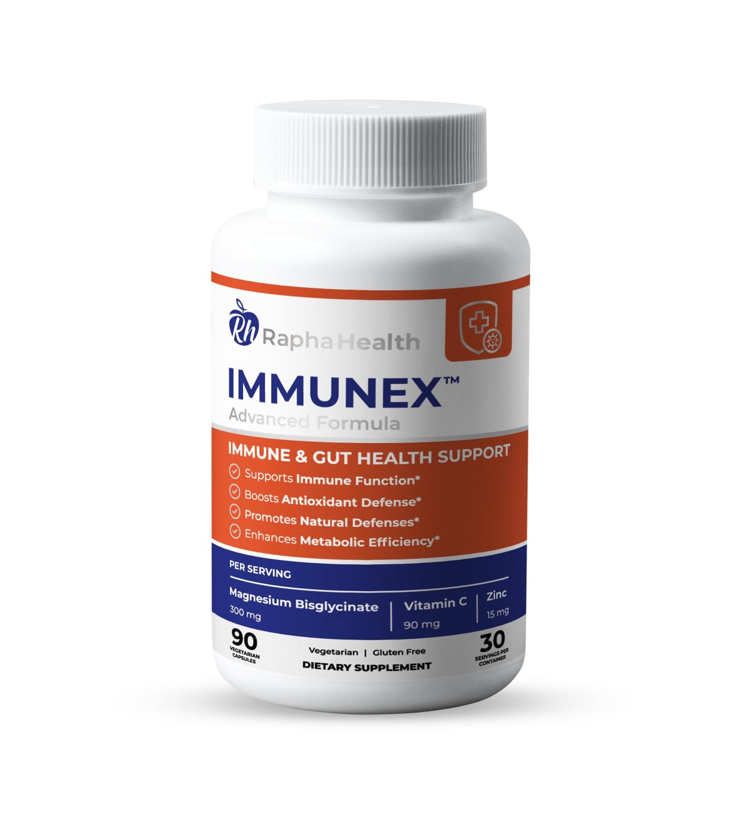 RAPHA HEALTH Immune 247 - Immune and Wellness Support | Gut & Antioxidant Booster | Magnesium Selenium Zinc Vitamin C Ashwagandha | 90 Capsules - 30 Servings - Buy Online on GoSupps.com