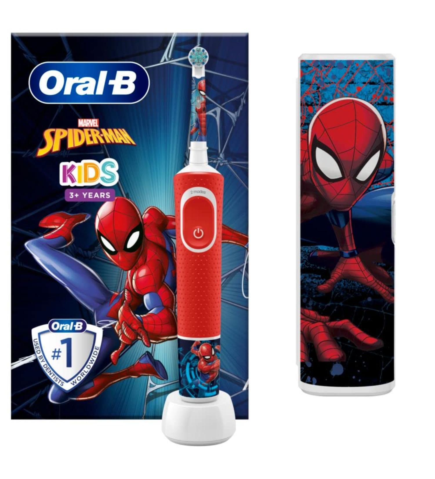 Buy Oral-B Kids Electric Toothbrush - Marvel Spider-Man Handle Travel Case for Ages 3+ - Buy Online on GoSupps.com