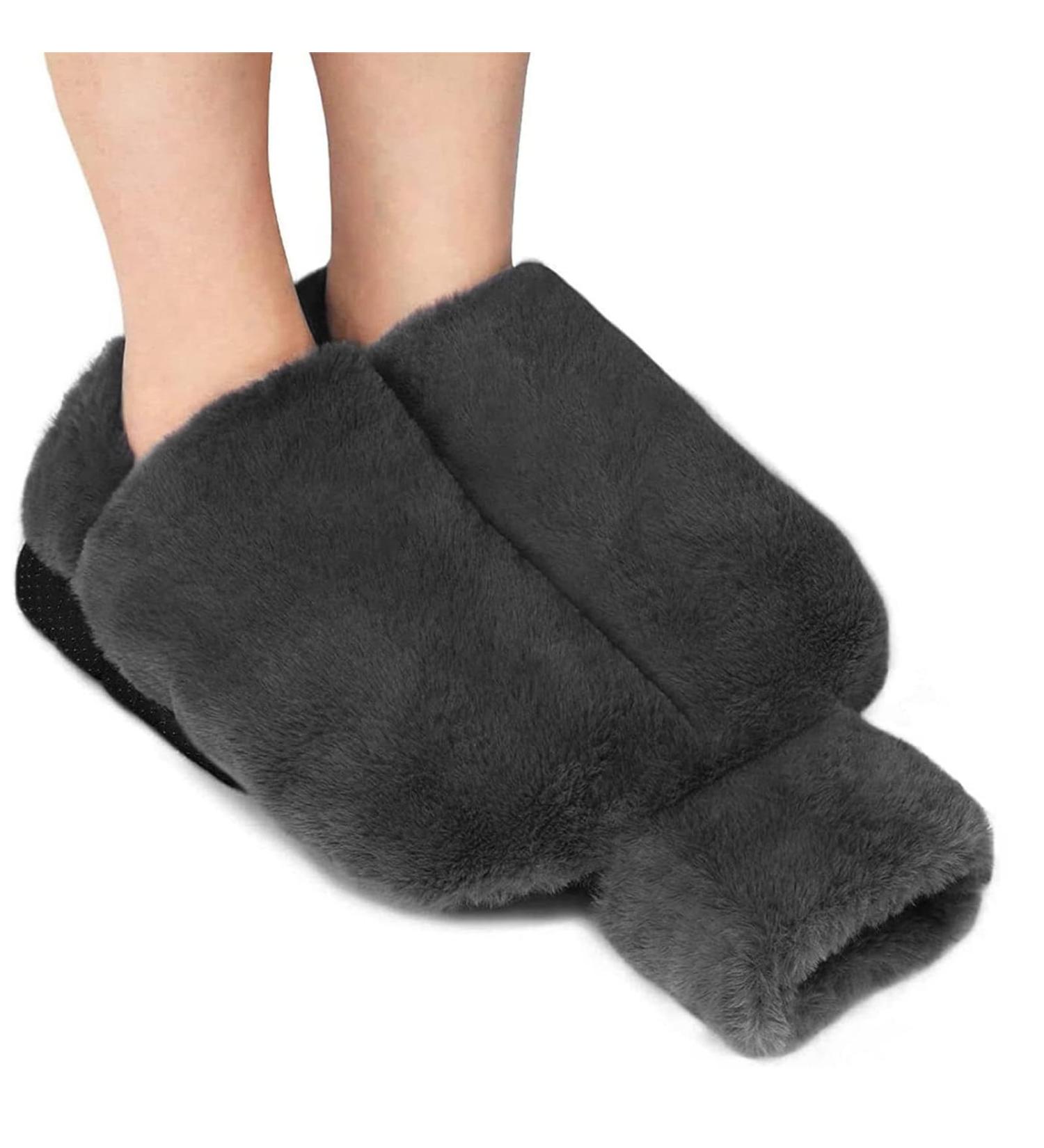 Buy 2-in-1 Foot Warmers Without Electricity - Lambskin Hot Water Bottle with Soft Cover for Ultimate Comfort | Heated Slippers for Adults | International Shipping Available - Buy Online on GoSupps.com