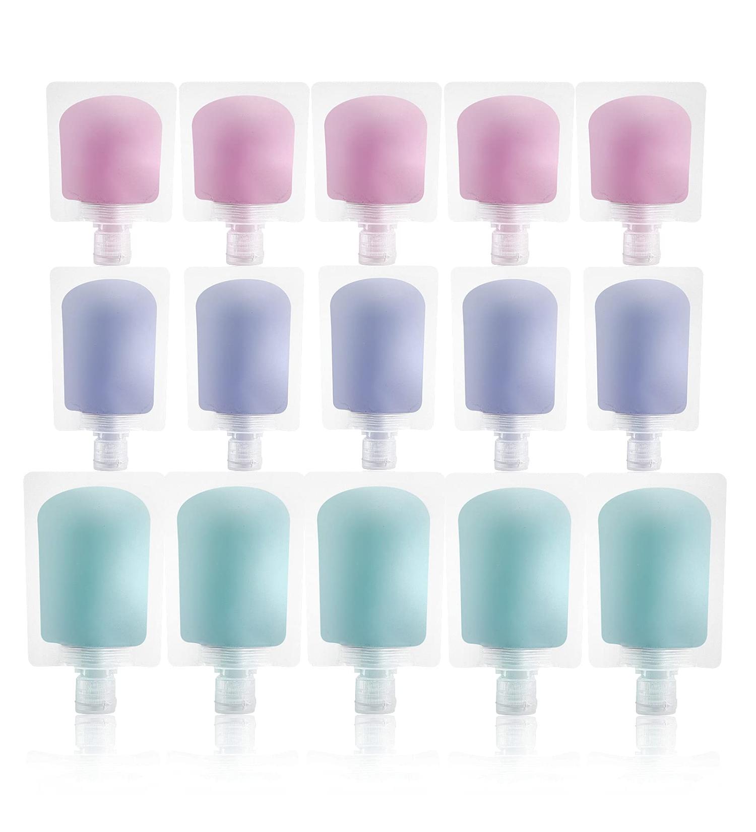 NUTAKI 15-Pack Portable Travel Makeup Packing Bags | Refillable & Leakproof Toiletries Containers with Labels | TSA Approved Sub Bags for Fluids - Buy Online on GoSupps.com
