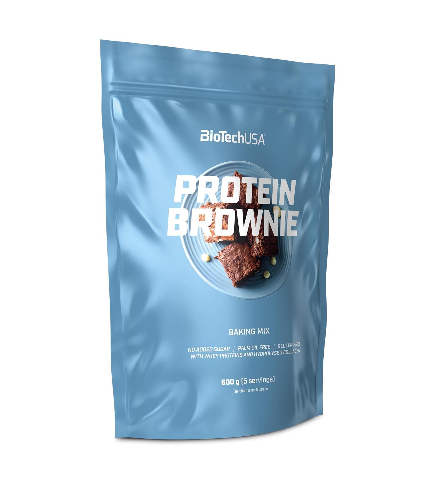 BioTechUSA Protein Brownie Protein Brownie Base Powder with Collagen and Whey Protein with Sweetener 600 g Chocolate - Buy Online on GoSupps.com