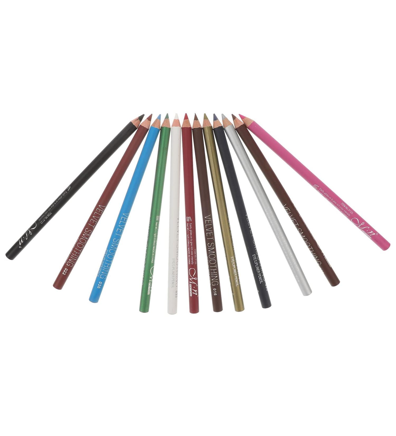 Lurrose 12PCs Colorful Eyeliner & Make-Up Accessories Set | Durable Eyebrow & Lip Pencils | Portable Eye Makeup Tools - Buy Online on GoSupps.com