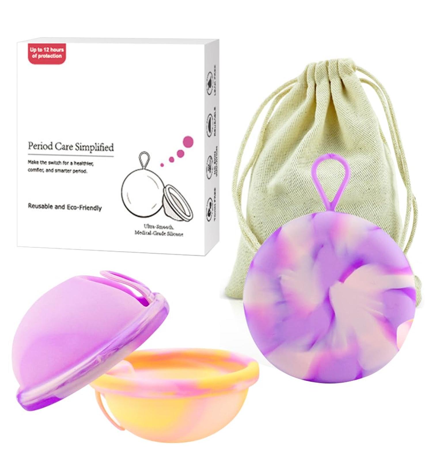 AVCXEC Men'sstrual Disc Set - Reusable Silicone Cups & Period Discs | Eco-Friendly Leak-Proof 48ml | International Shipping - Buy Online on GoSupps.com