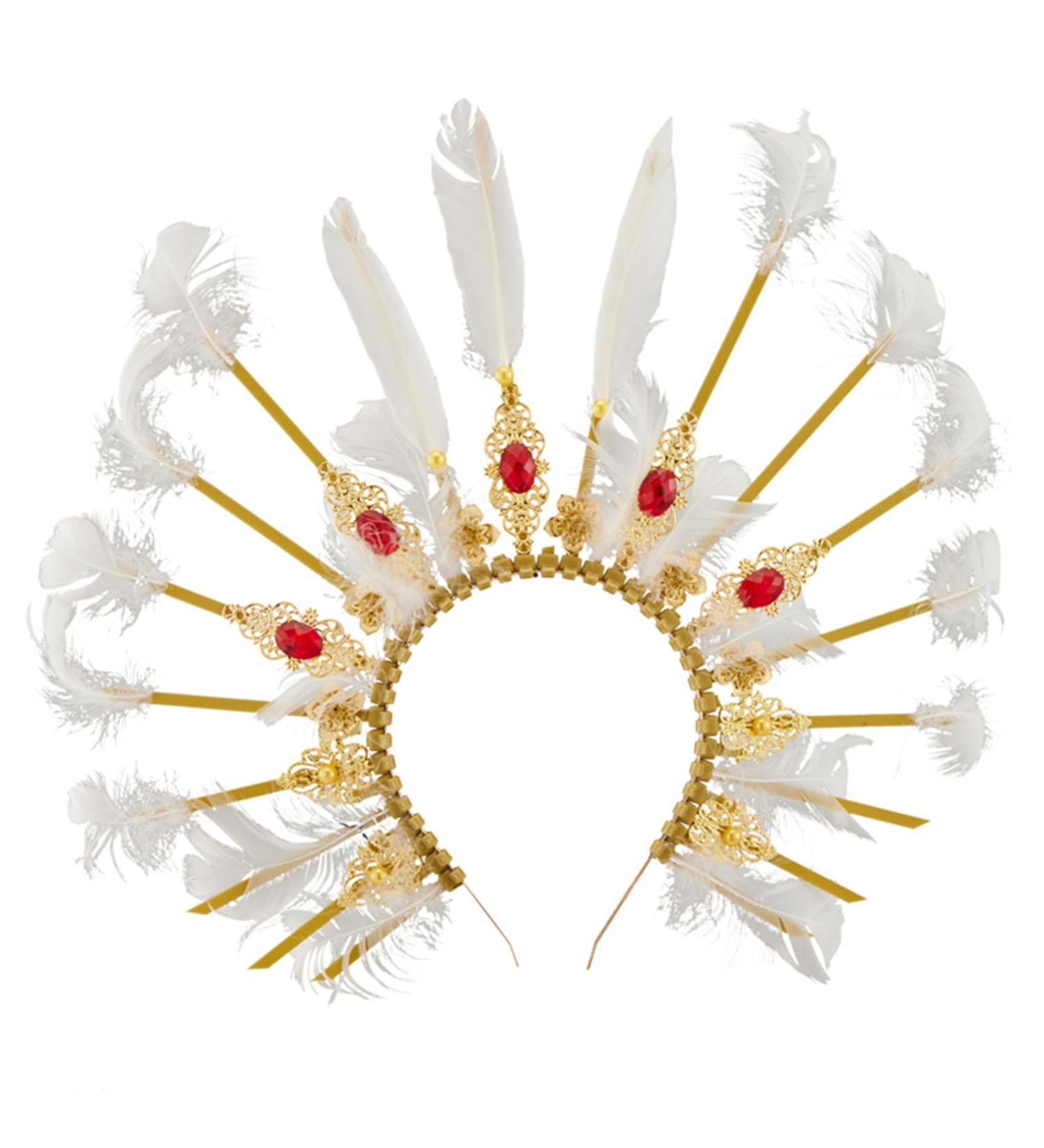 amangul Spooky Cosplay Holy Crown Shape Hair Hoop Women Makeup Headband for Festival Parties Teen Performances Hair Accessories(White) - Buy Online on GoSupps.com