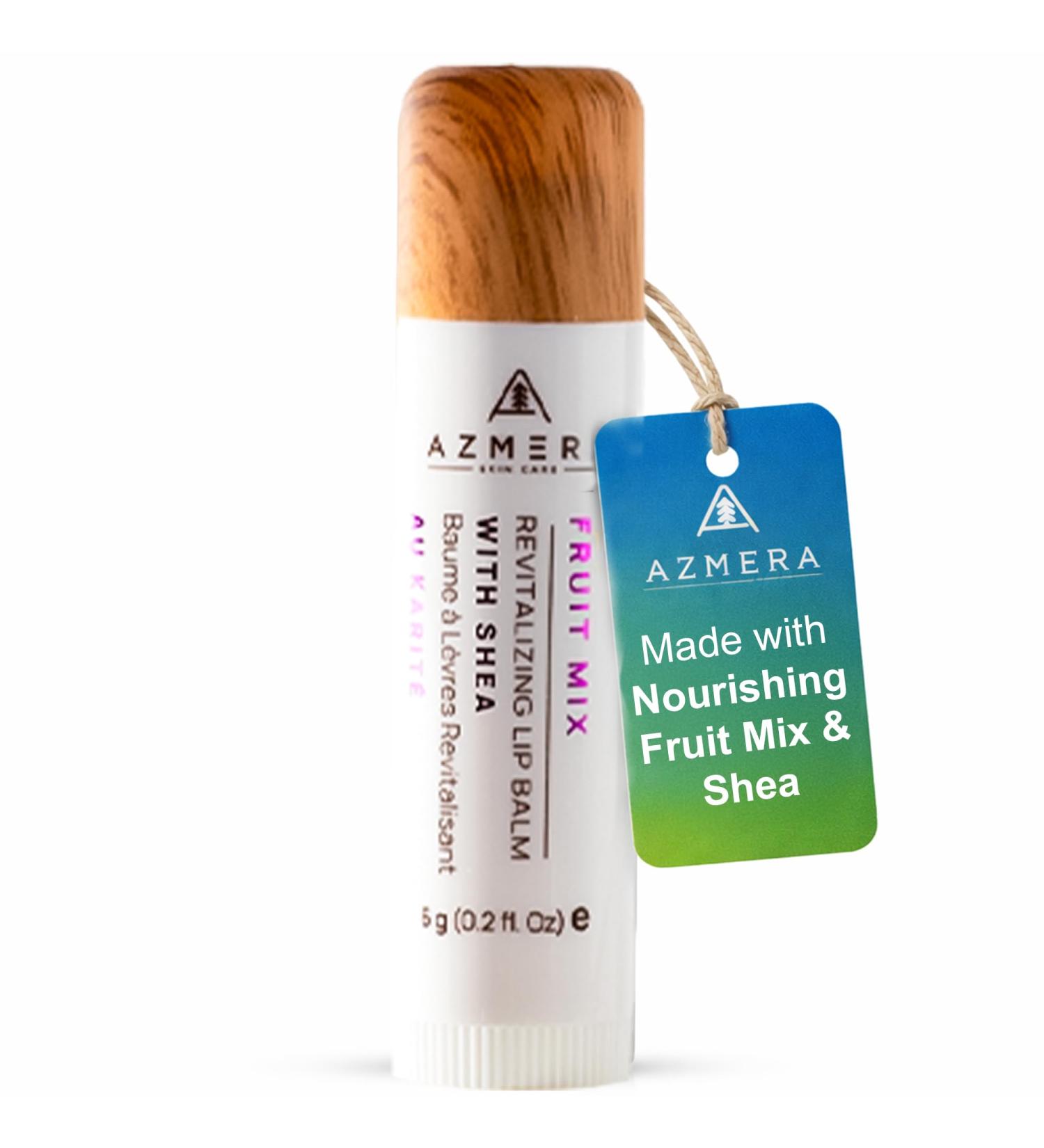 Azmera Fruit Mix Lip Balm - Organic Shea Butter from Ghana Chapstick for Dry Chapped Lips - Natural Fruity Lip Moisturizer - Made in USA - 6g Stick - Buy Online on GoSupps.com