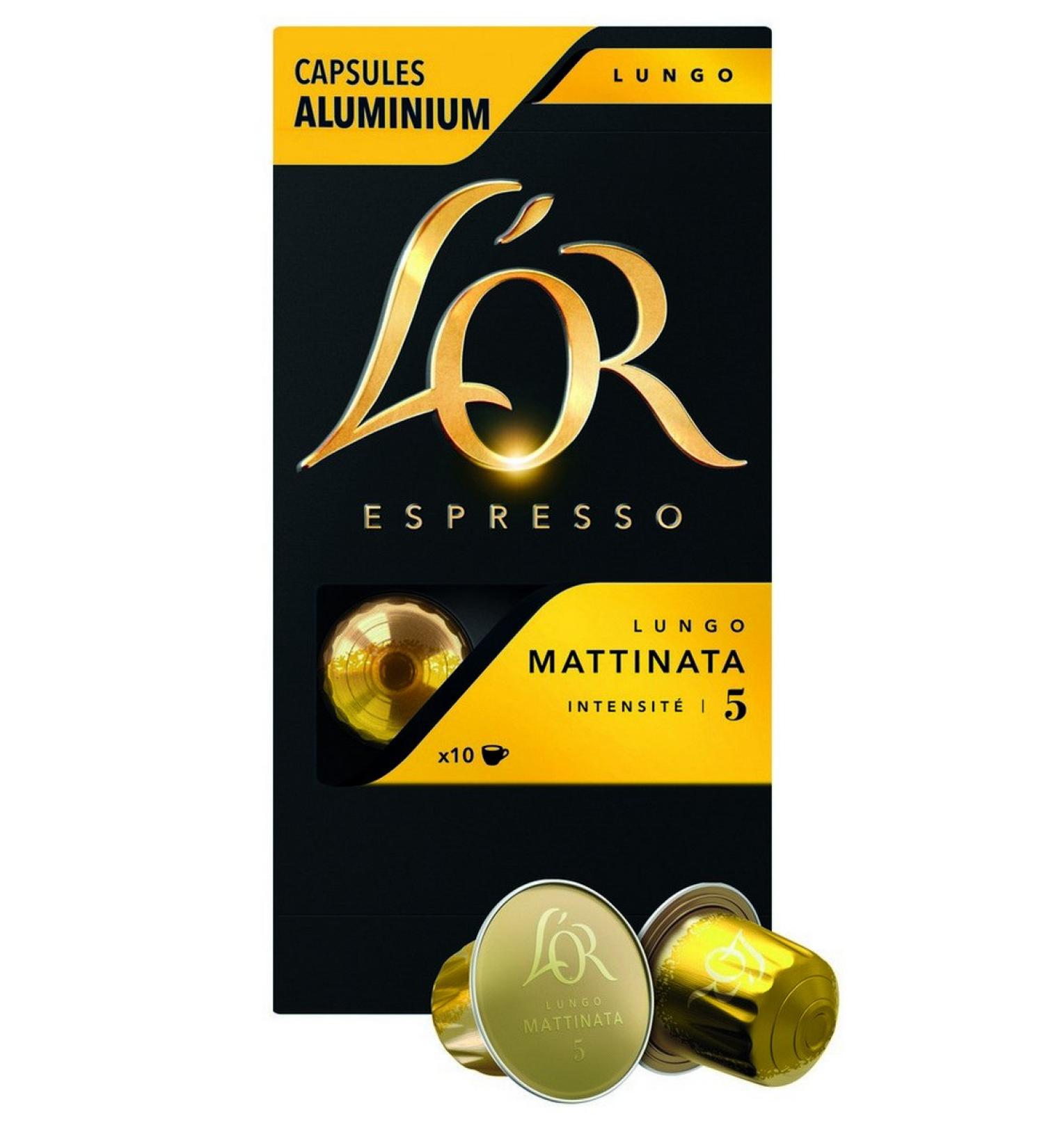 L'Or Espresso Caf Lungo Mattinata - Intensity 5 - 10 Nespresso * Compatible Aluminum Capsules - Buy Online on GoSupps.com