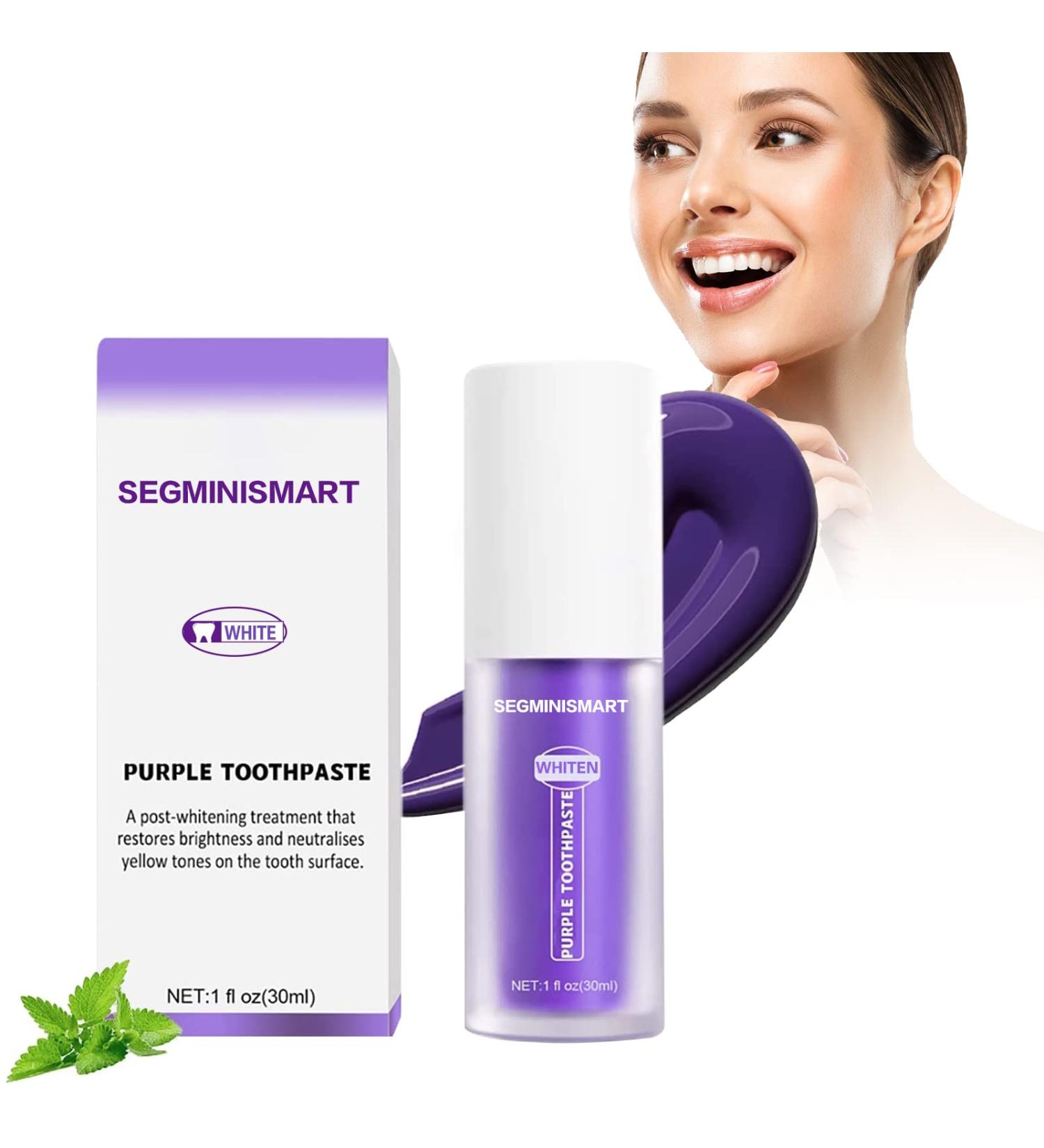 Whitening Toothpaste for Bright White Teeth | Color Correction & Purple Toothpaste - Zahnelila - Buy Online on GoSupps.com