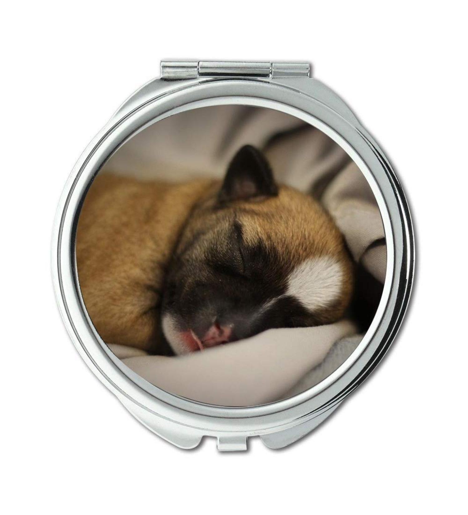 YENDOSTEEN Mirror Compact Mirror Puppy Chihuahua Dog Cute Cozy Pet Little Brown pocket mirror portable mirror - Buy Online on GoSupps.com