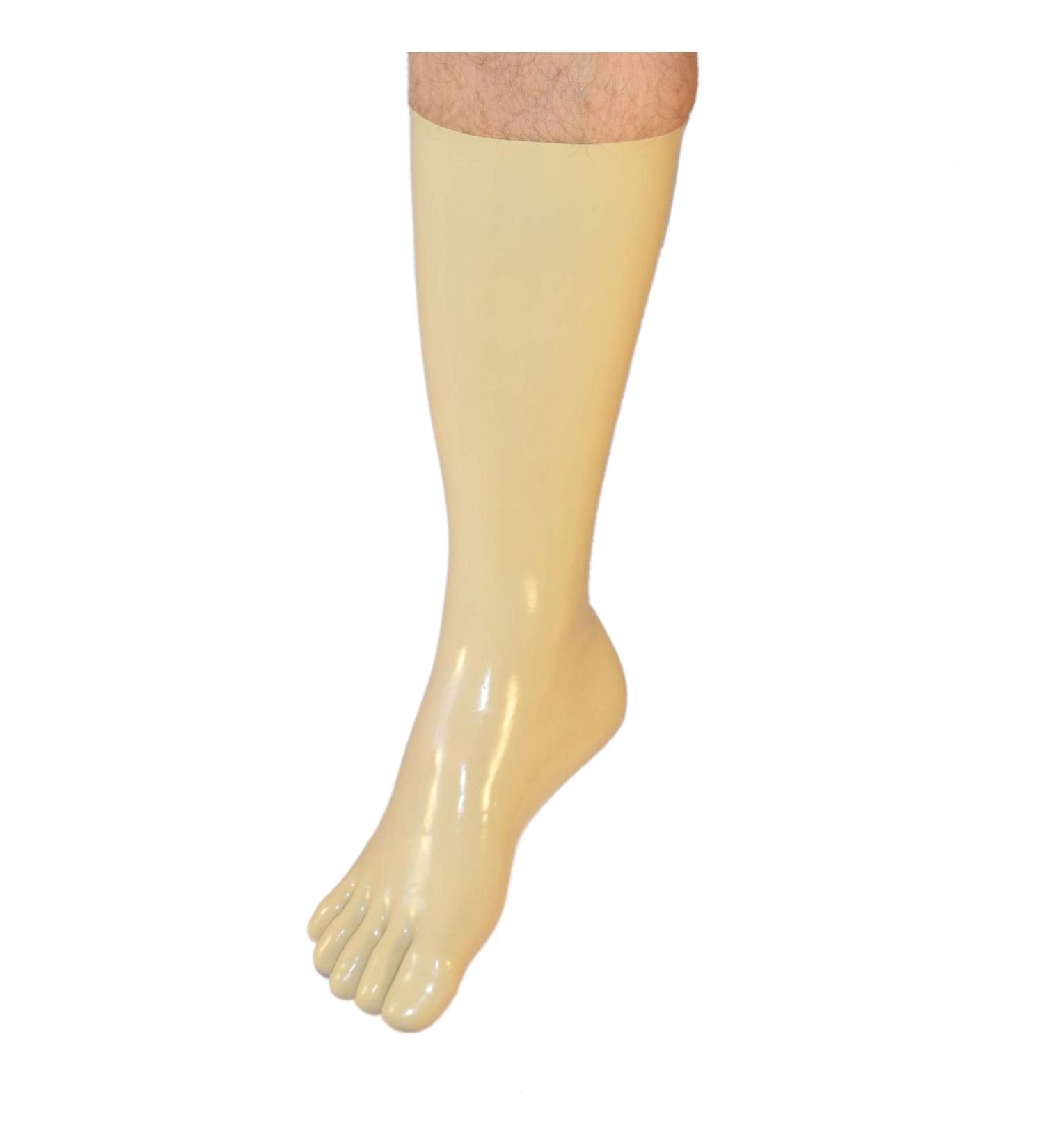 Shop XL White Rubberfashion Latex Toe Socks - Calf Length Latex Stockings for Men & Women | 0.8mm Comfort & Style - Buy Online on GoSupps.com