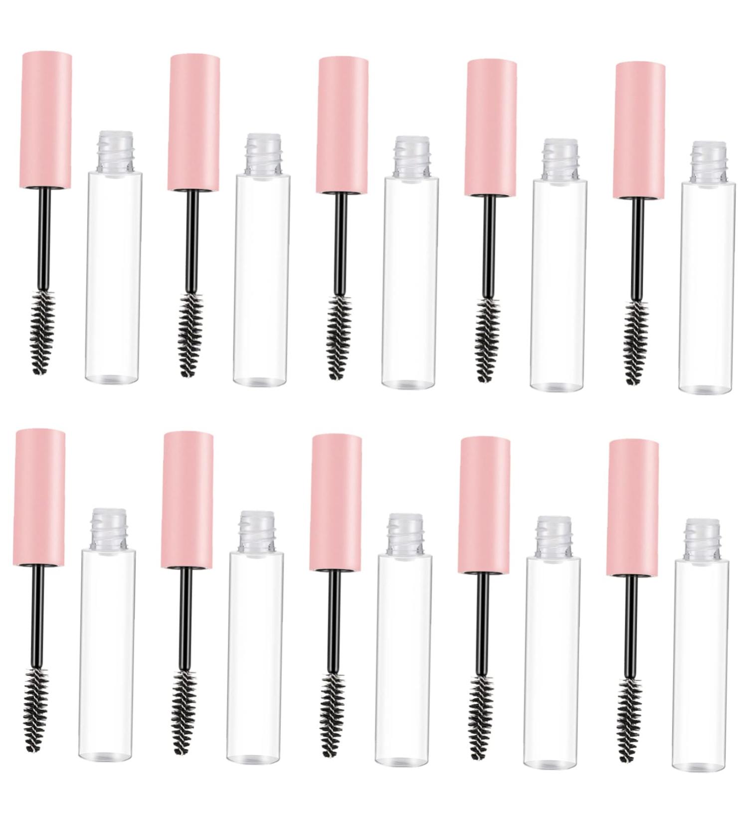 POPETPOP 10pcs Mascara Empty Tube Cosmetic Storage Tube Mascara Bottle Diy Pink Plastic Vial Eye Gloss Travel - Buy Online on GoSupps.com