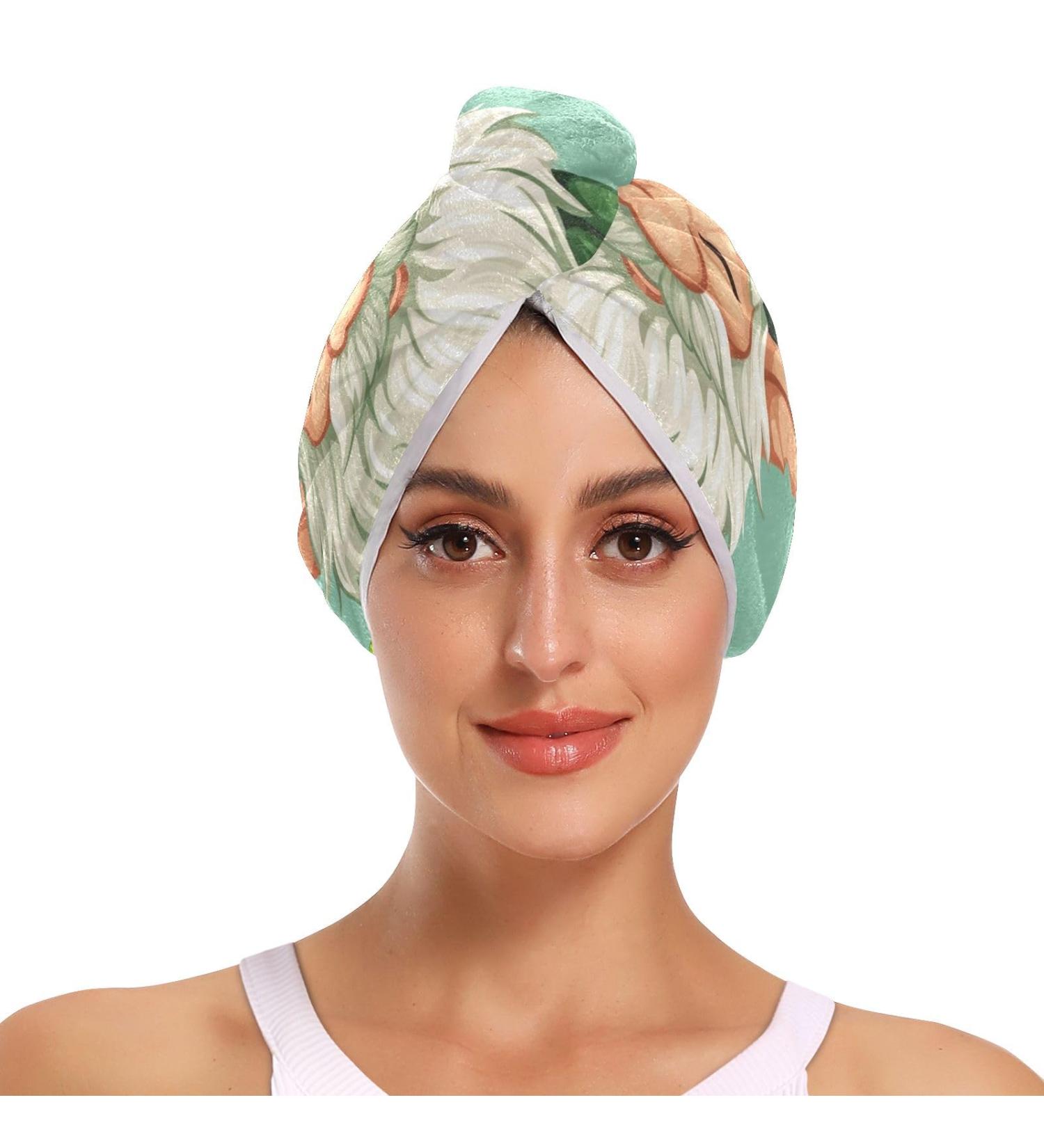 Saint Patrick's Day Gnome Hair Towel 2 Pack | Super Absorbent Quick Dry Hair Turbans for Women & Girls - Buy Online on GoSupps.com