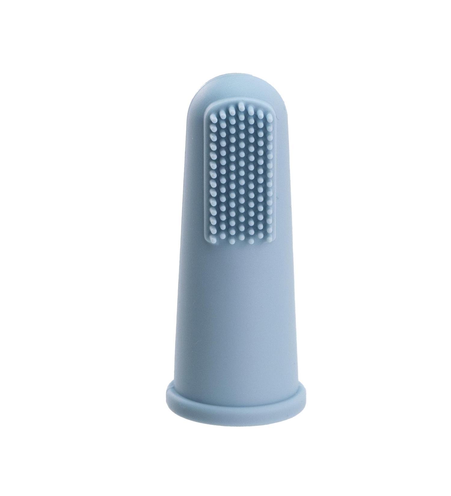 Babyzoco Silicone Finger Toothbrush for Babies | Soothes Gums & Stimulates | 0-2 Years | Unisex | Light Blue - Buy Online on GoSupps.com