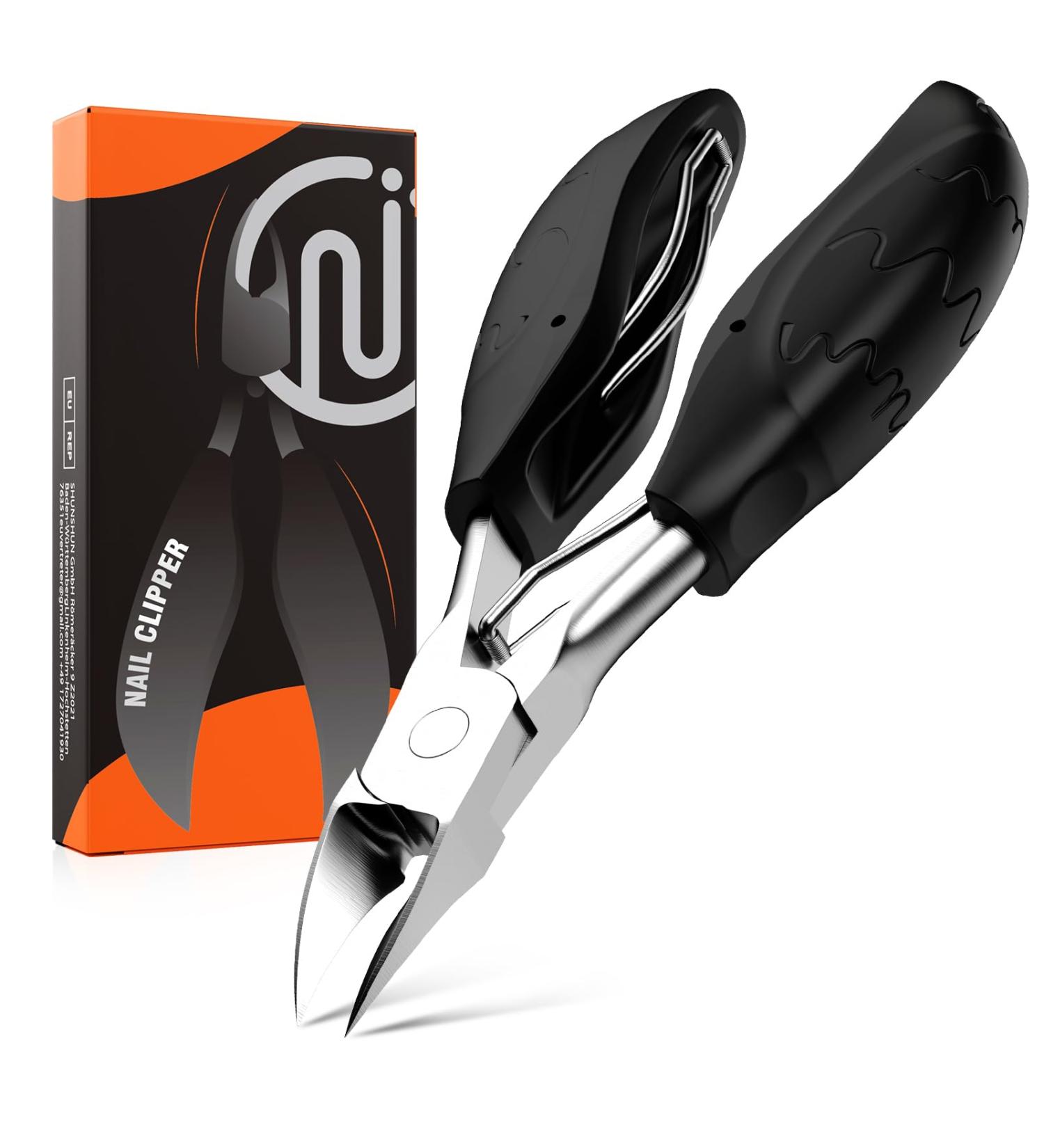 Professional Precision Nail Scissors for Thick Fingernails & Toenails | Stainless Steel Nail Clippers with Soft Handle - Buy Online on GoSupps.com