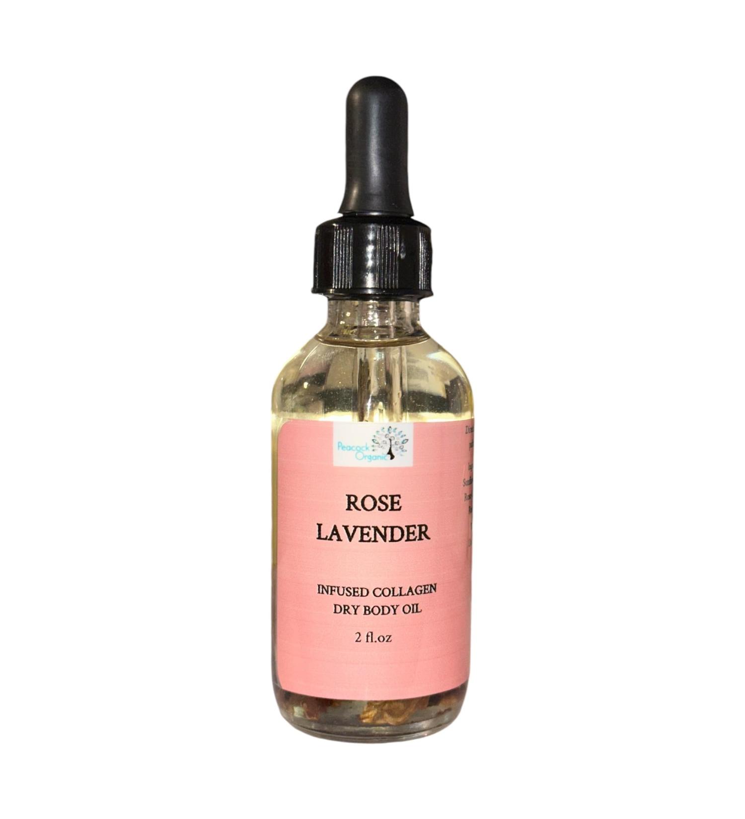 Lavender & Rose Body Oil - Deep Hydration for Radiant Skin Soothing Aroma Perfect for All Skins - 2oz - Buy Online on GoSupps.com
