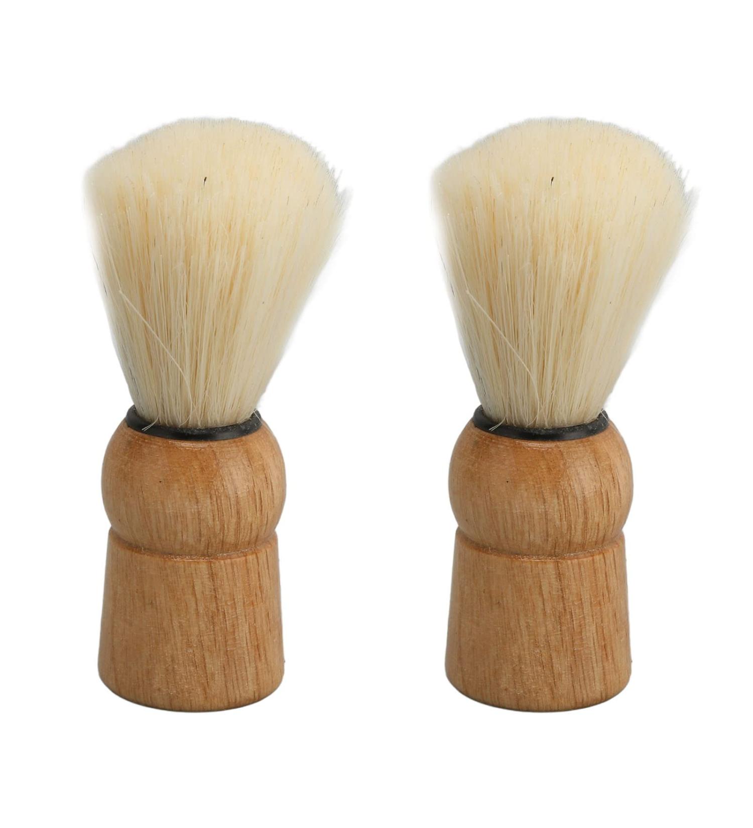 Shaving Brush with Wooden Handle | Professional Mini Barber Brush for Men's Grooming | Soft Bristles for Perfect Shave - Buy Online on GoSupps.com