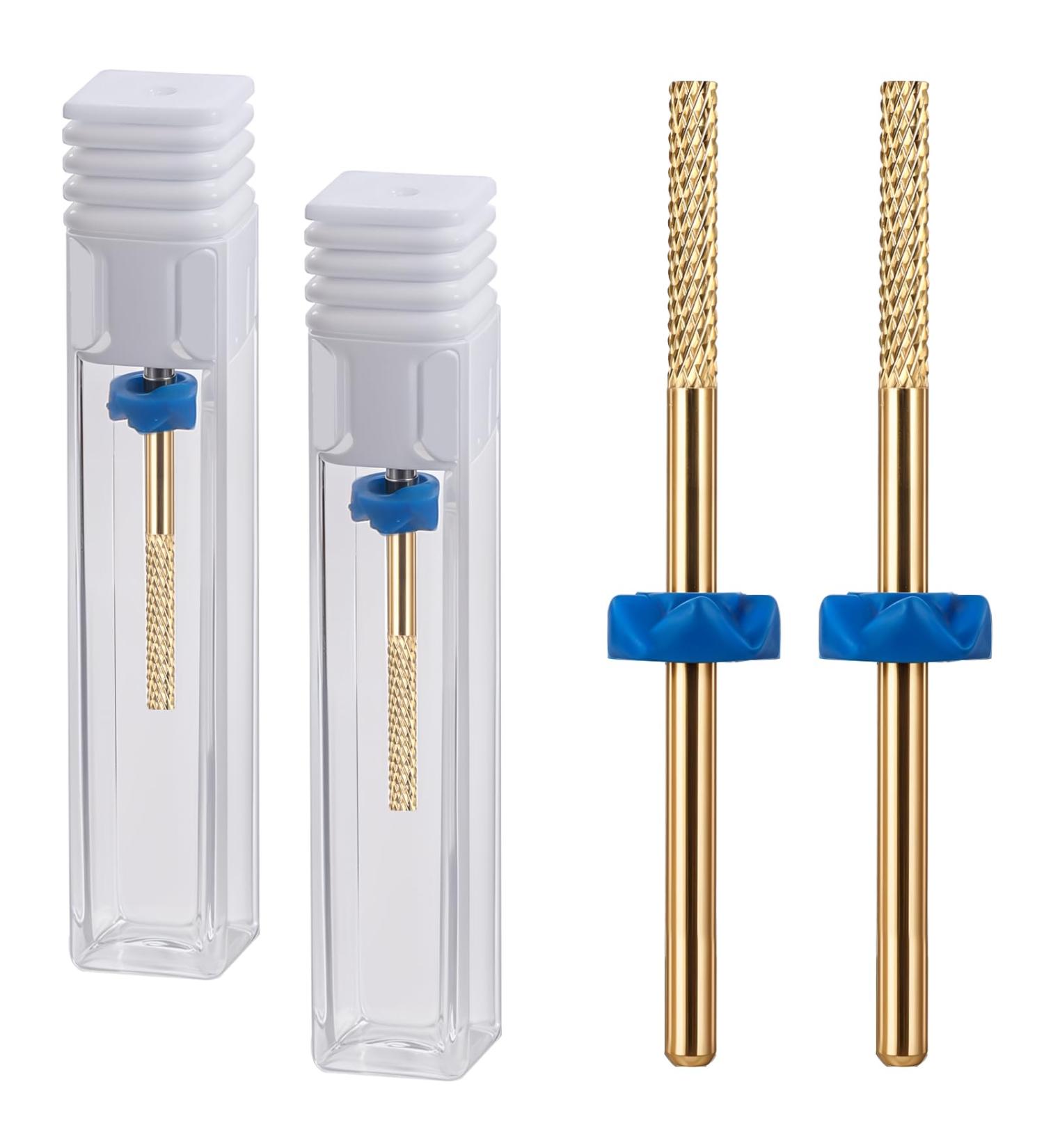 2 Pieces Nail Drill Carbide Drill Professional Nail Polisher Drill Remover Cuticle Remover Nail Drill Bit Nail Bed File Dead Nails Drill for Electric Nail File Cuticle Defection - Buy Online on GoSupps.com