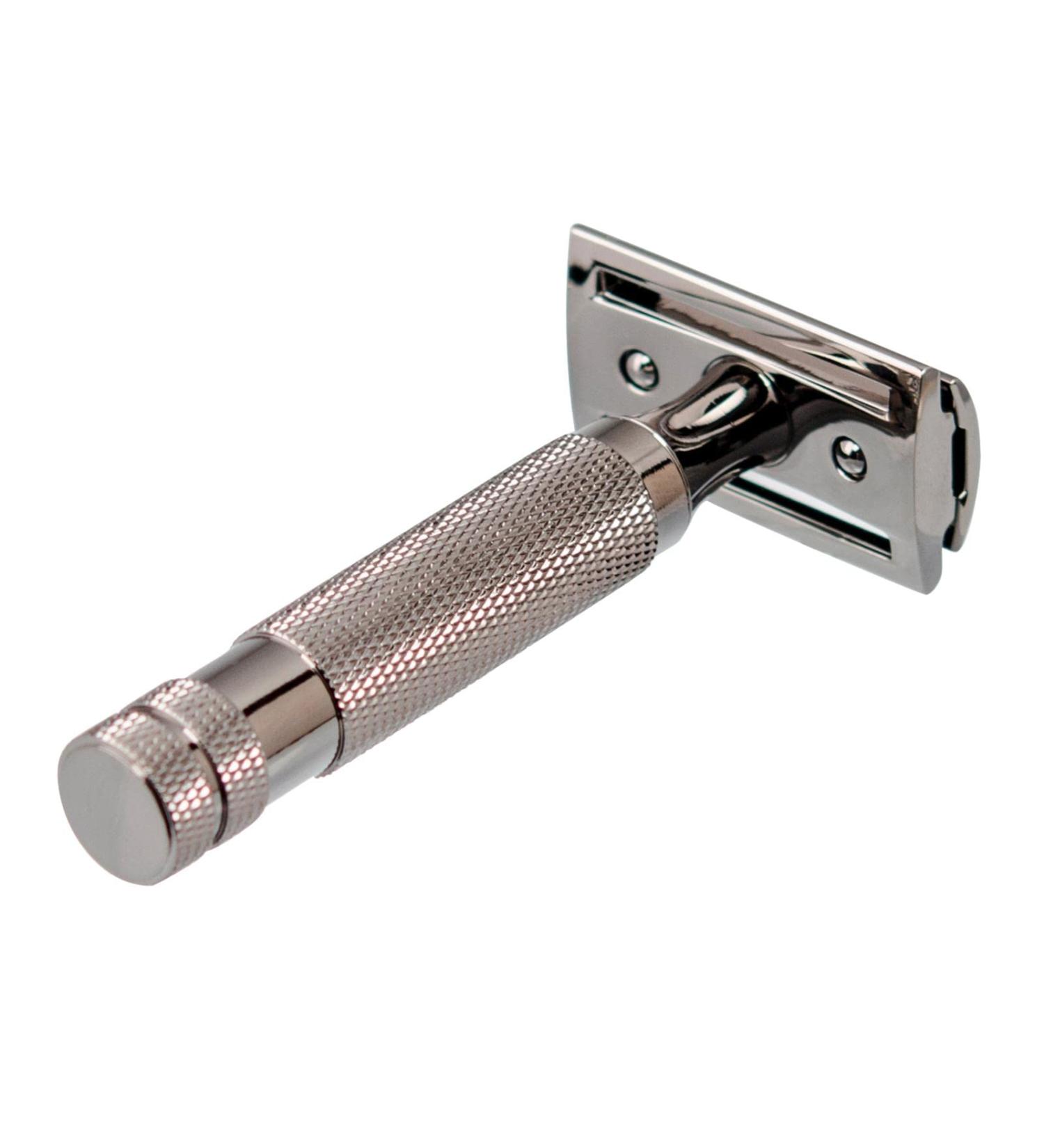 Shop Perfk Men's Double Edge Safety Razor - Heavy Duty Non-Slip Handle Vintage Zinc Alloy for Salon Quality Wet Shaving - International Shipping Available - Buy Online on GoSupps.com