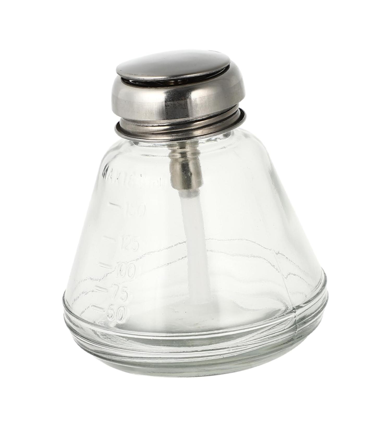 Beavorty Press liquid dispenser nail gel polish remover Cleaning Solution Bottle Liquid Holder Manicure Press Bottle Storage Bottle Glass Stainless steel nail polish remover - Buy Online on GoSupps.com