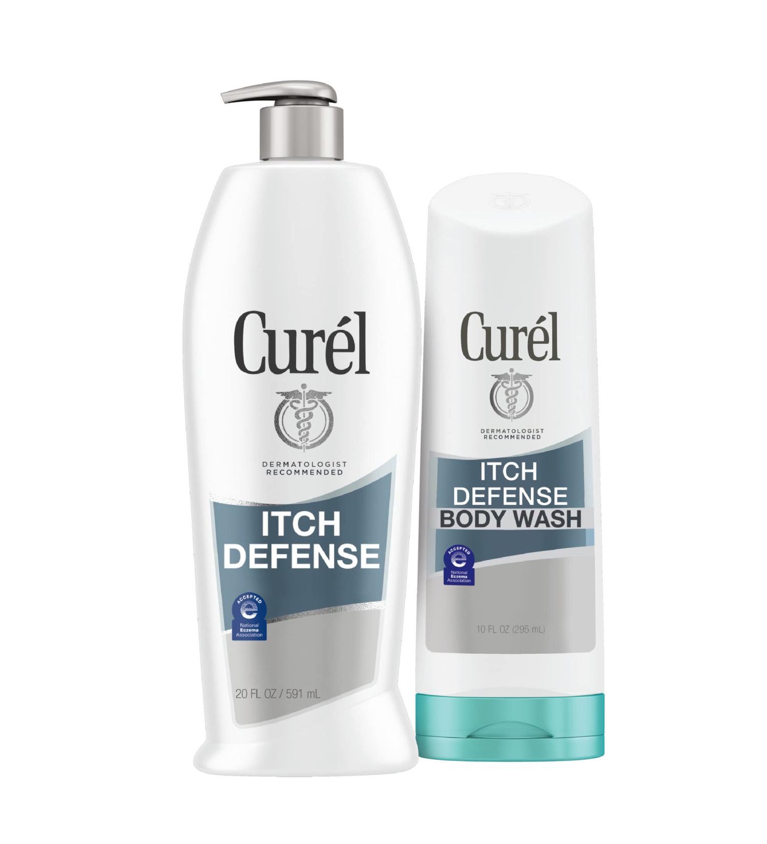 Curl Itch Defense Body Lotion & Wash Set - Soothes Dry, Itchy Skin with Ceramides & Hydrating Oils - 20 fl oz & 10 oz (Set of 2) - Buy Online on GoSupps.com