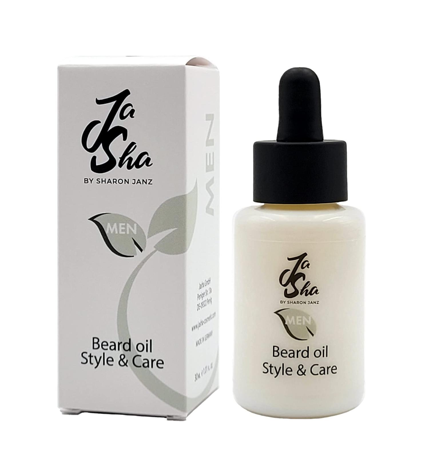 JaSha Beard oil Style & Care - 30 ml for daily beard care Made in Germany - Natural cosmetics