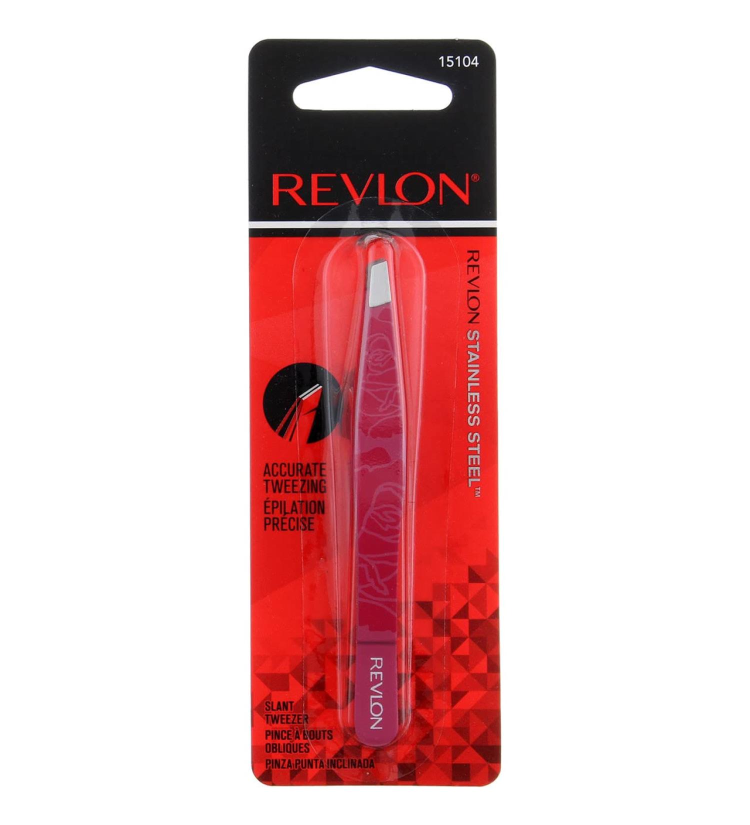 Revlon Expert Slant Tip Tweezer - Precision Eyebrow & Facial Hair Removal - Buy Online on GoSupps.com