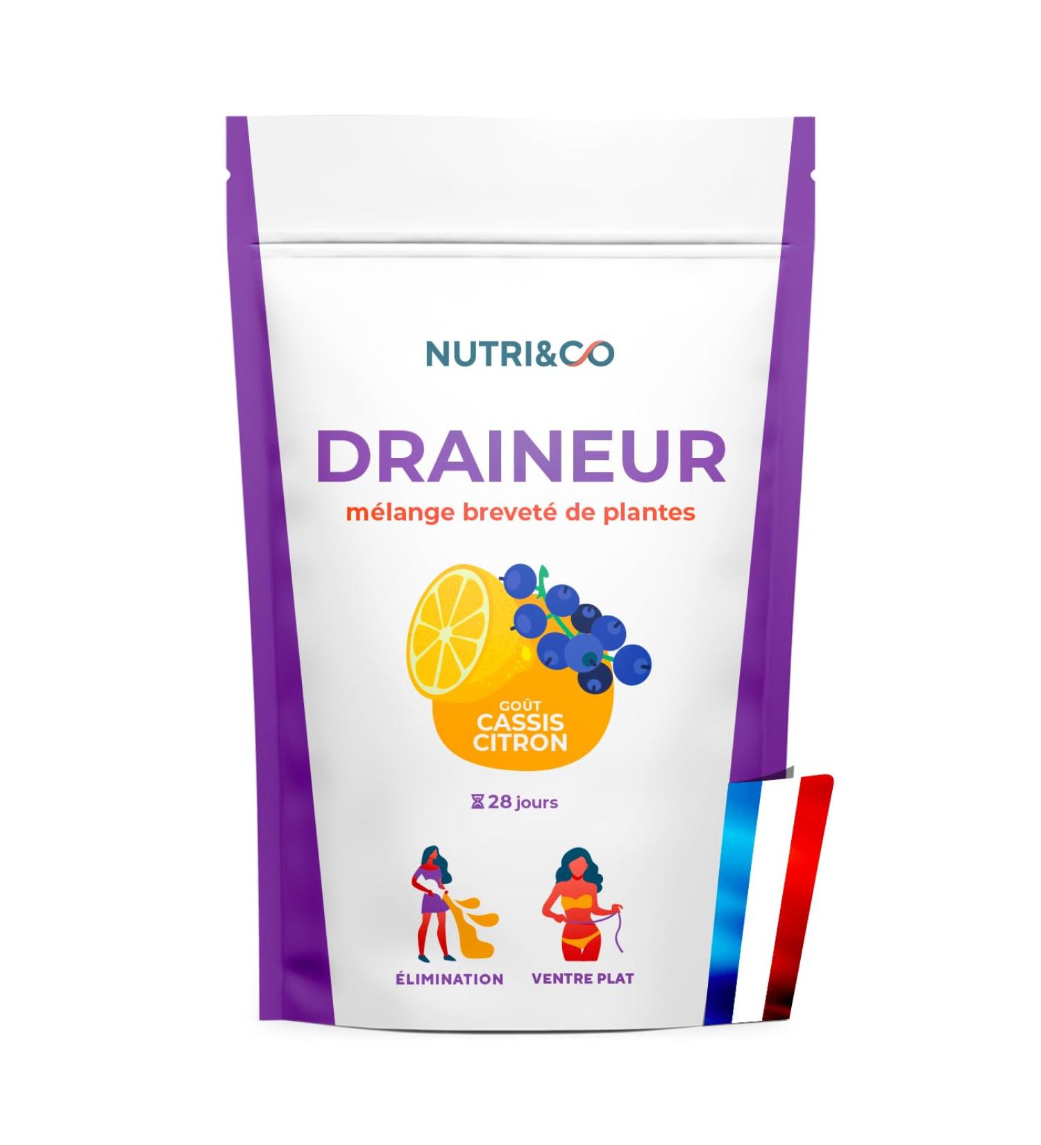 NUTRI & CO Powerful Water Retention Drainer - Blackcurrant Powder & Patented Plant Extracts Elimreal - Flat Stomach & Ballo - Buy Online on GoSupps.com