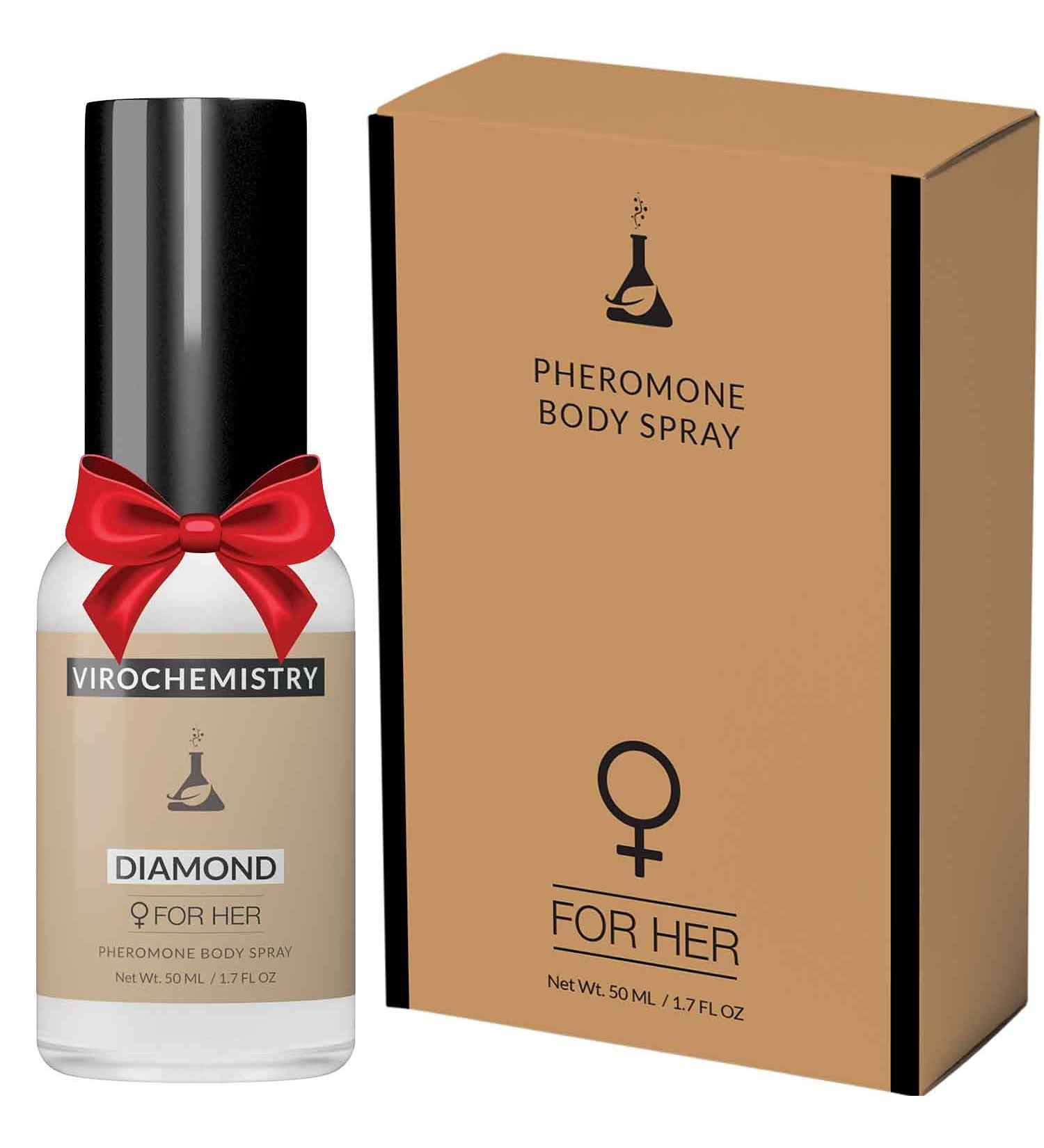 Pheromones For Women (DIAMOND) Body Spray - Elegant Ultra Strength Organic Human Pheromones Fragrance Body Spray 50mL - Human Grade Pheromones to Attract Men  - Buy Online on GoSupps.com