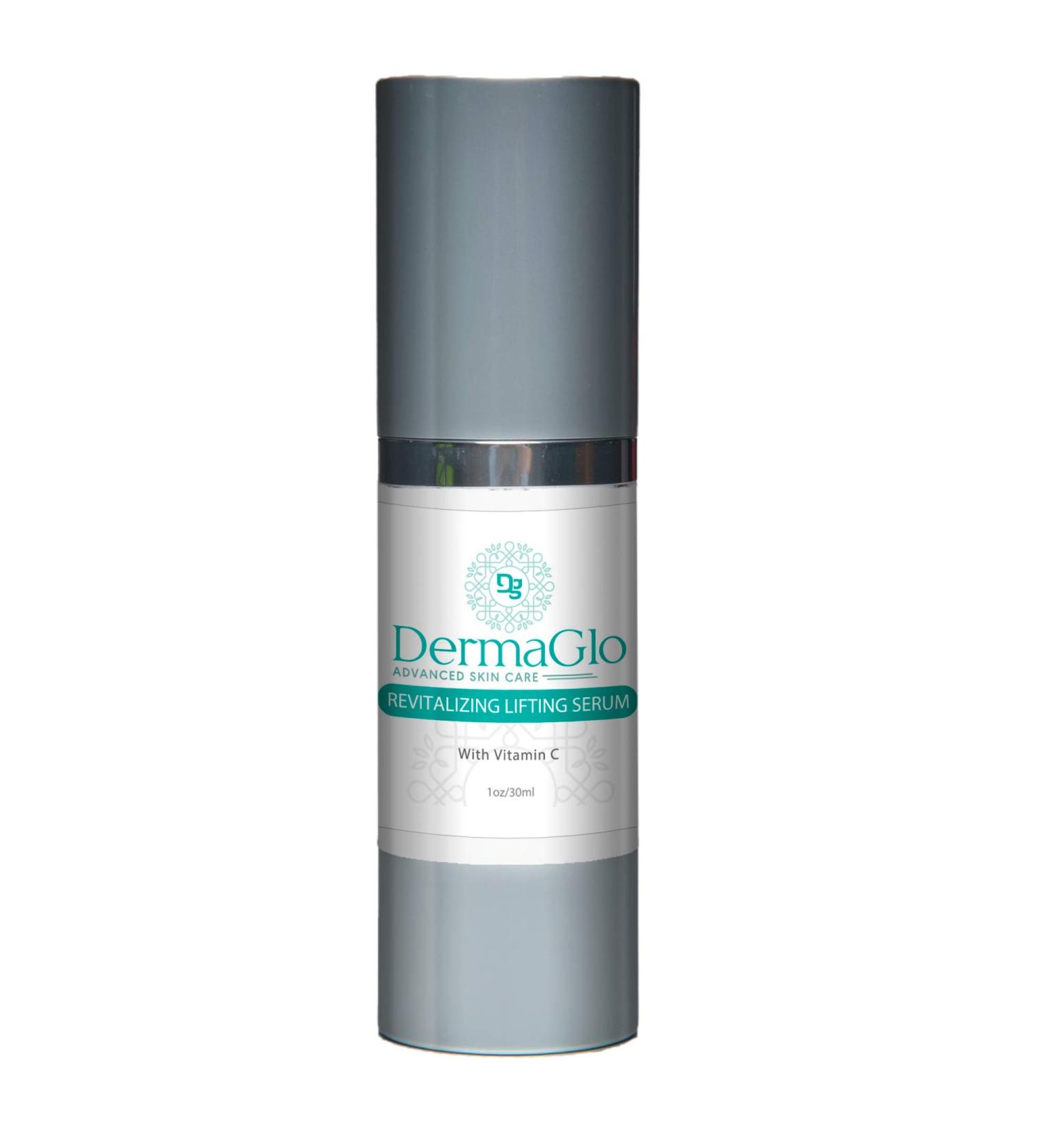 Derma Glo - Advanced Skin Care - Revitalizing Lifting Serum - Smooth Wrinkles and Fine Lines - with Vitamin C and Chamomile - 1oz/30ml - Buy Online on GoSupps.com