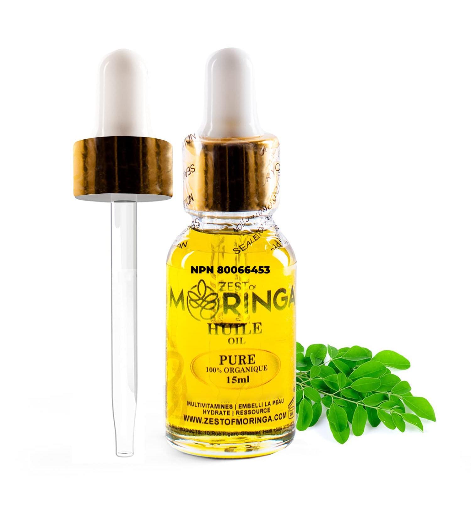 Zest Of Moringa | Nourishing Skin and Face Moisturizer Multi Vitamin Oil | Pure Moringa Face Serum | Moringa Face Oil and Hair Oil | Day and Night| Useful for Dry Skin and Dry Hair - 15ml 15 ml (Pack of 1) - Buy Online on GoSupps.com